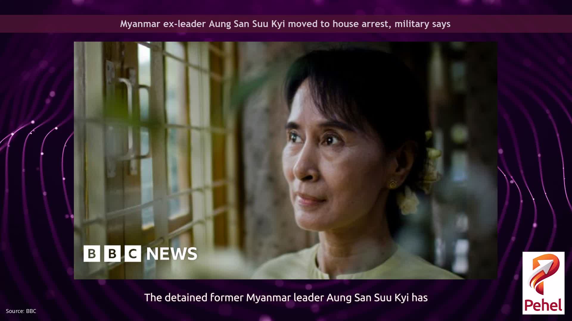 Myanmar ex-leader Aung San Suu Kyi moved to house arrest, military says