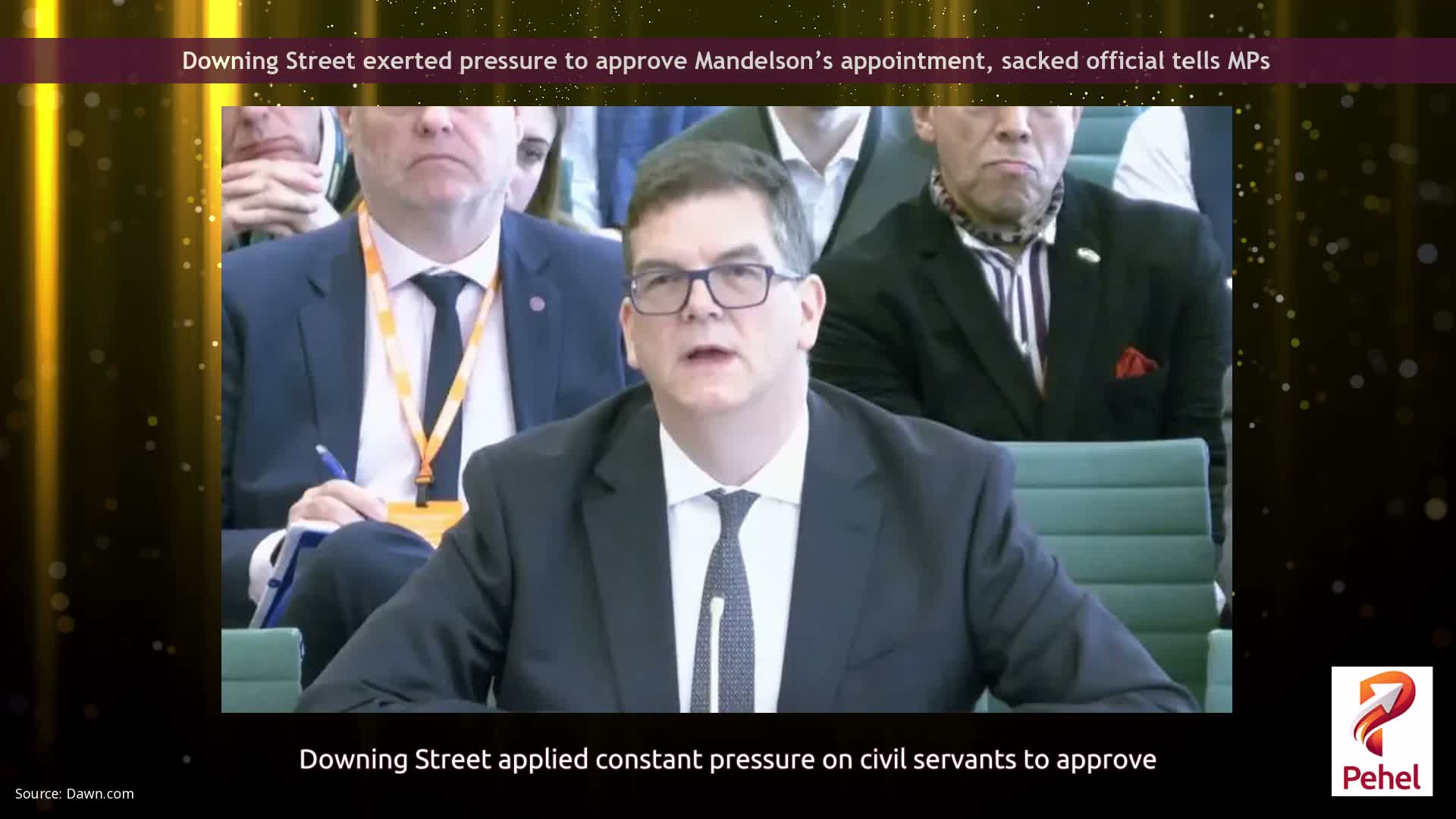 Downing Street exerted pressure to approve Mandelson’s appointment, sacked official tells MPs