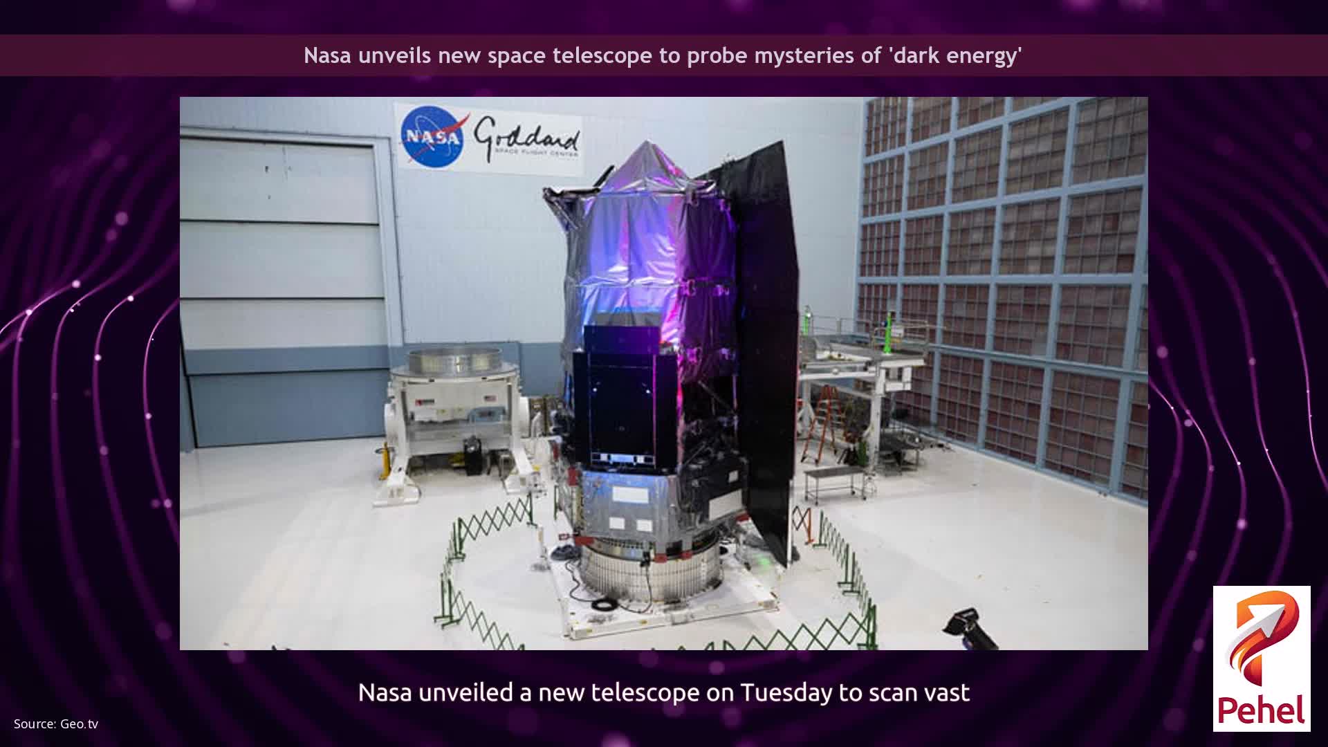 Nasa unveils new space telescope to probe mysteries of 'dark energy'