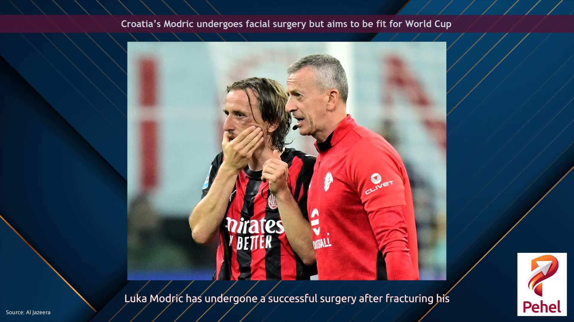 Croatia’s Modric undergoes facial surgery but aims to be fit for World Cup