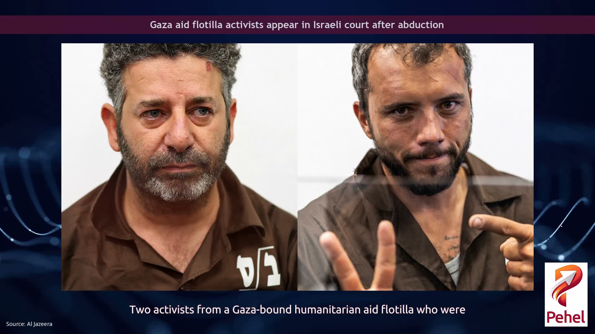 Gaza aid flotilla activists appear in Israeli court after abduction
