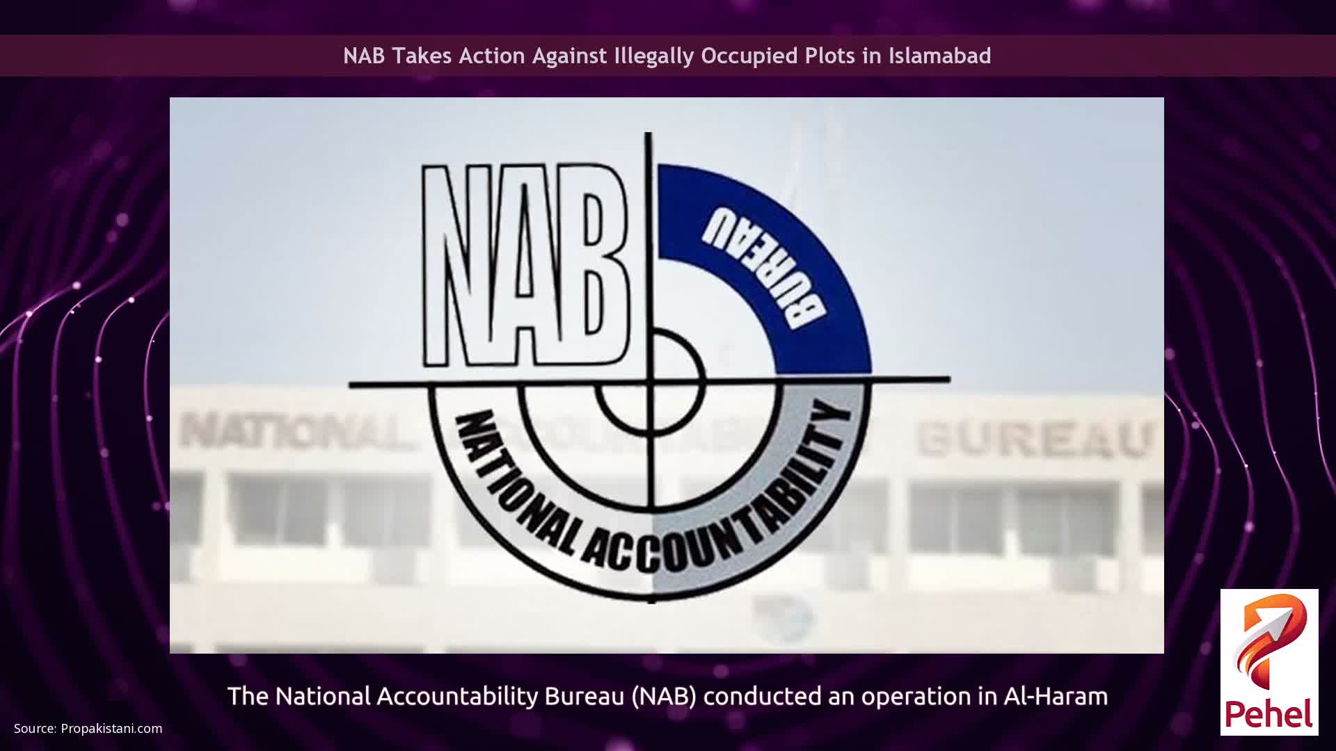 NAB Takes Action Against Illegally Occupied Plots in Islamabad