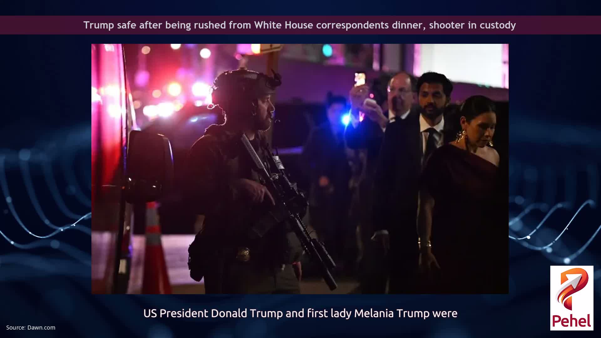 Trump safe after being rushed from White House correspondents dinner, shooter in custody