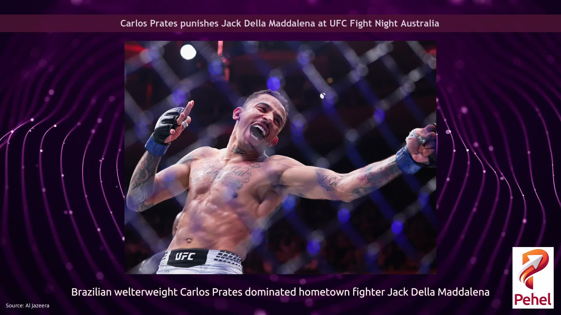 Carlos Prates punishes Jack Della Maddalena at UFC Fight Night Australia