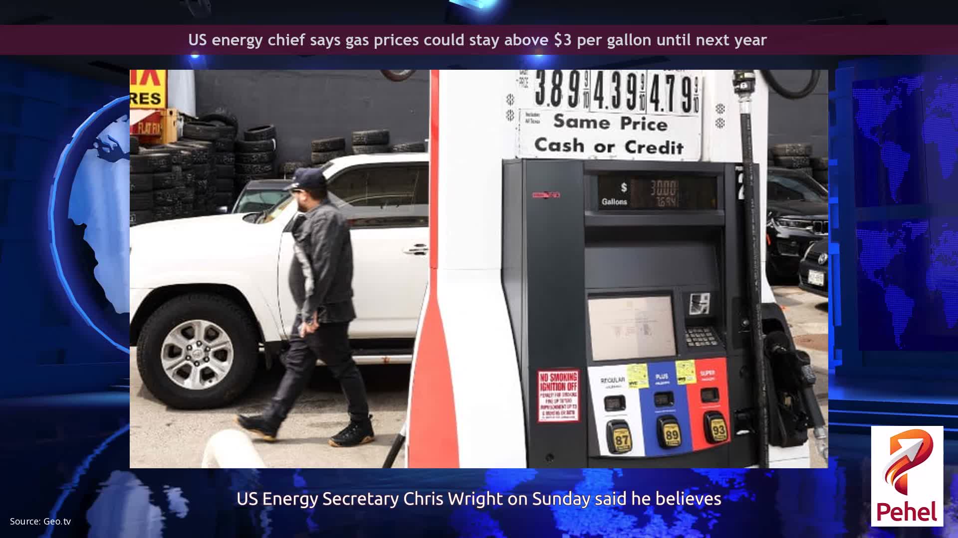 US energy chief says gas prices could stay above $3 per gallon until next year