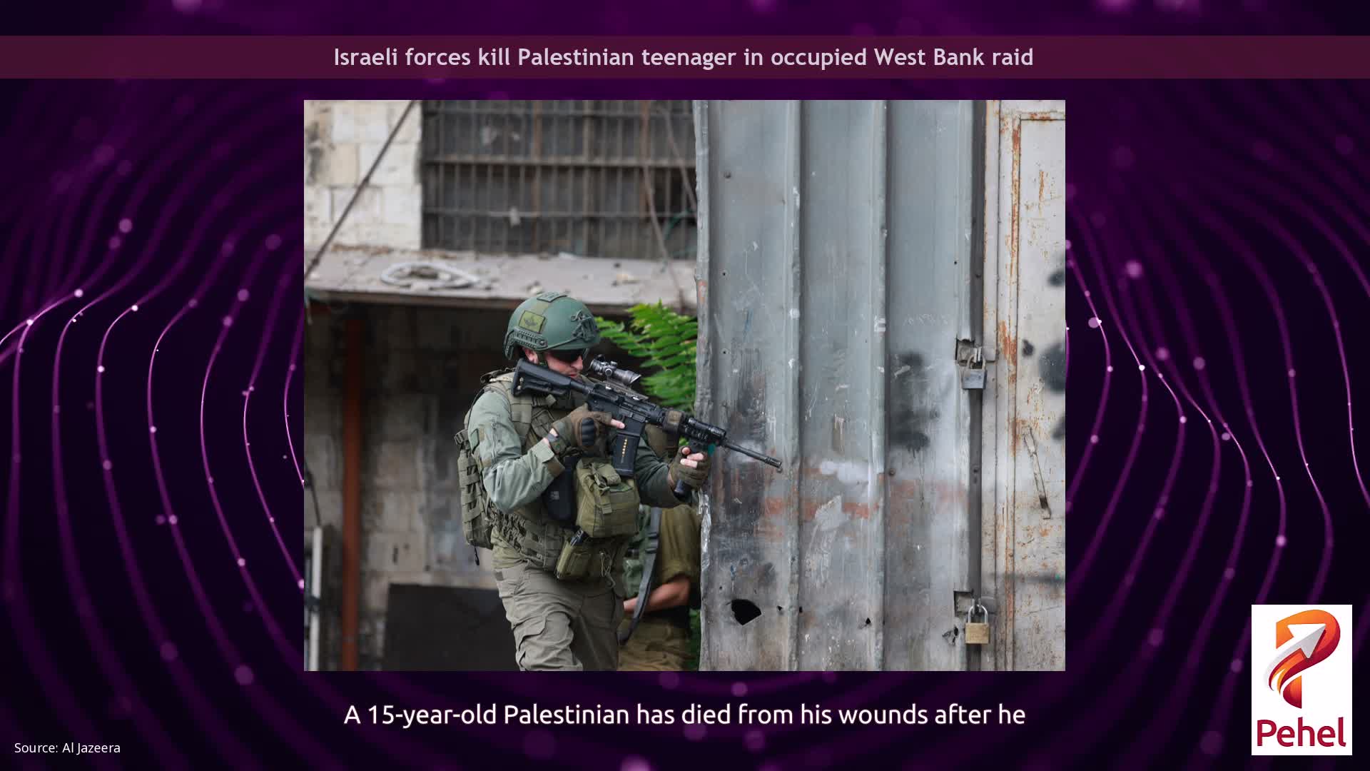 Israeli forces kill Palestinian teenager in occupied West Bank raid