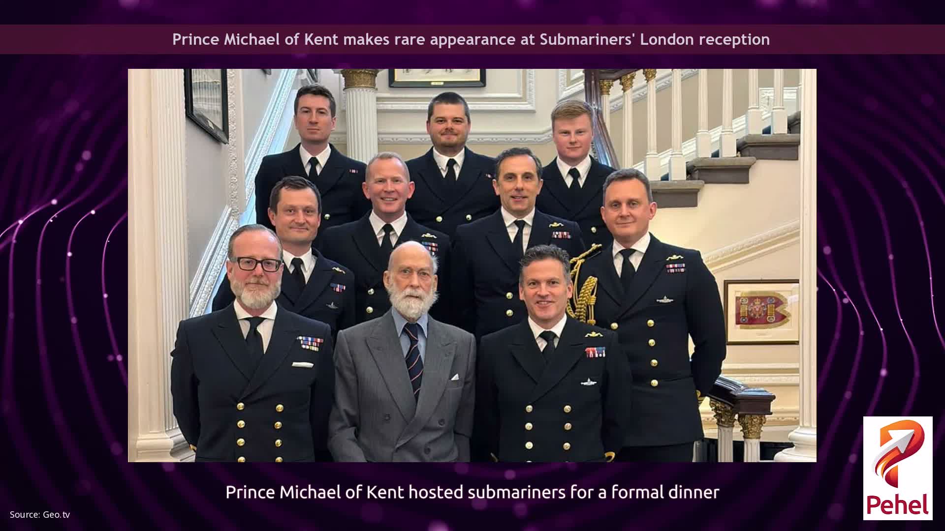 Prince Michael of Kent makes rare appearance at Submariners' London reception