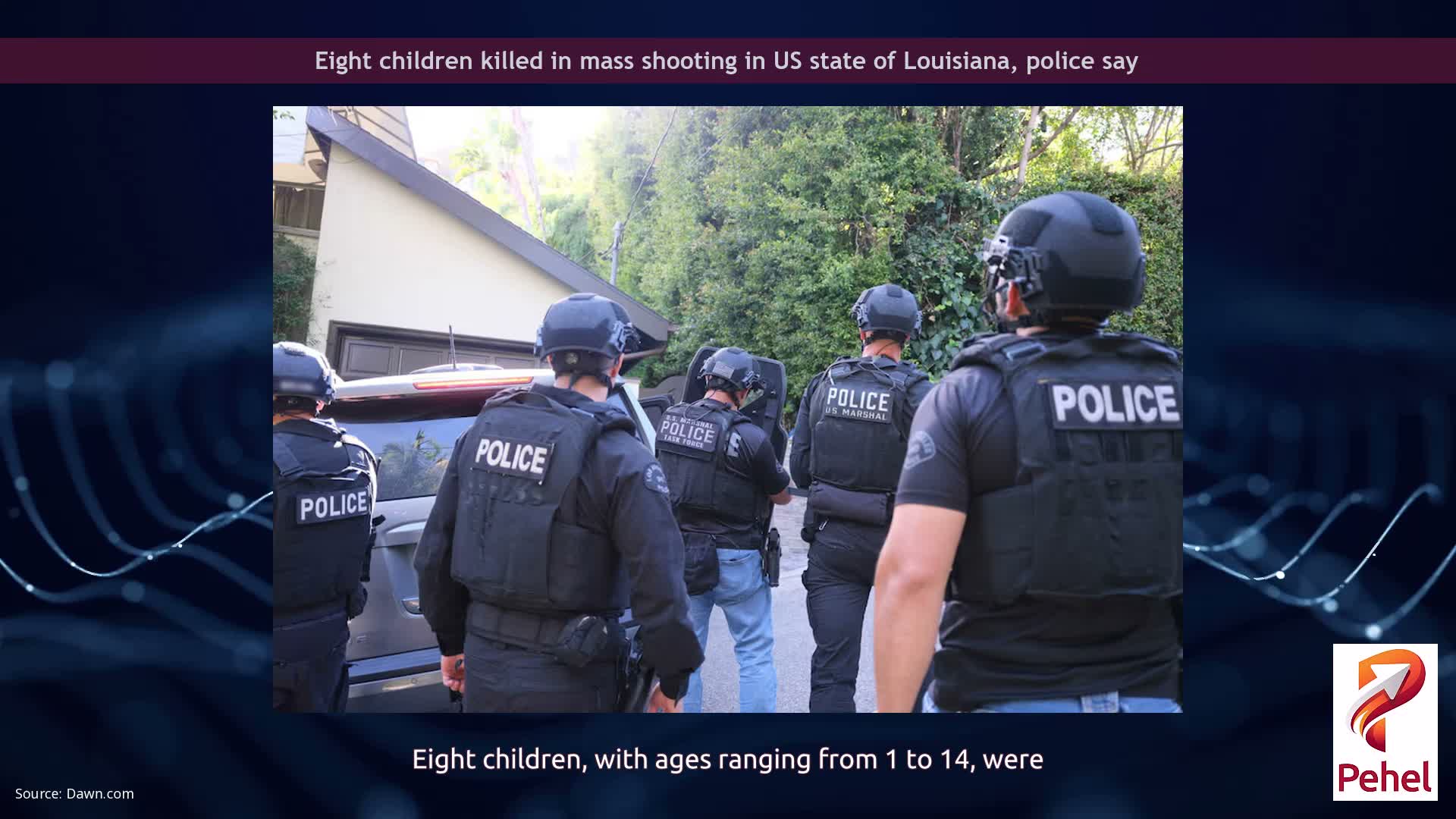 Eight children killed in mass shooting in US state of Louisiana, police say
