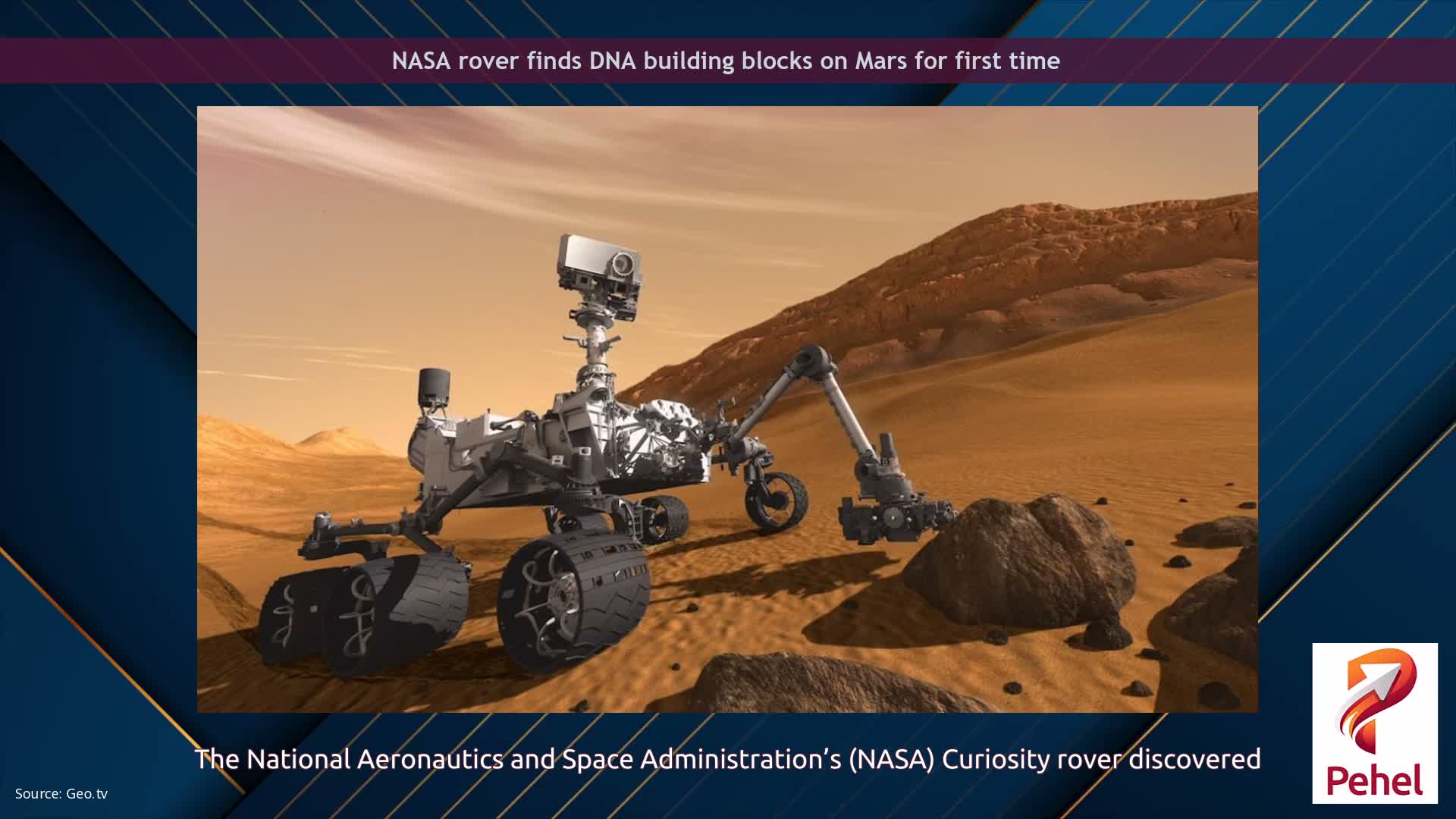 NASA rover finds DNA building blocks on Mars for first time