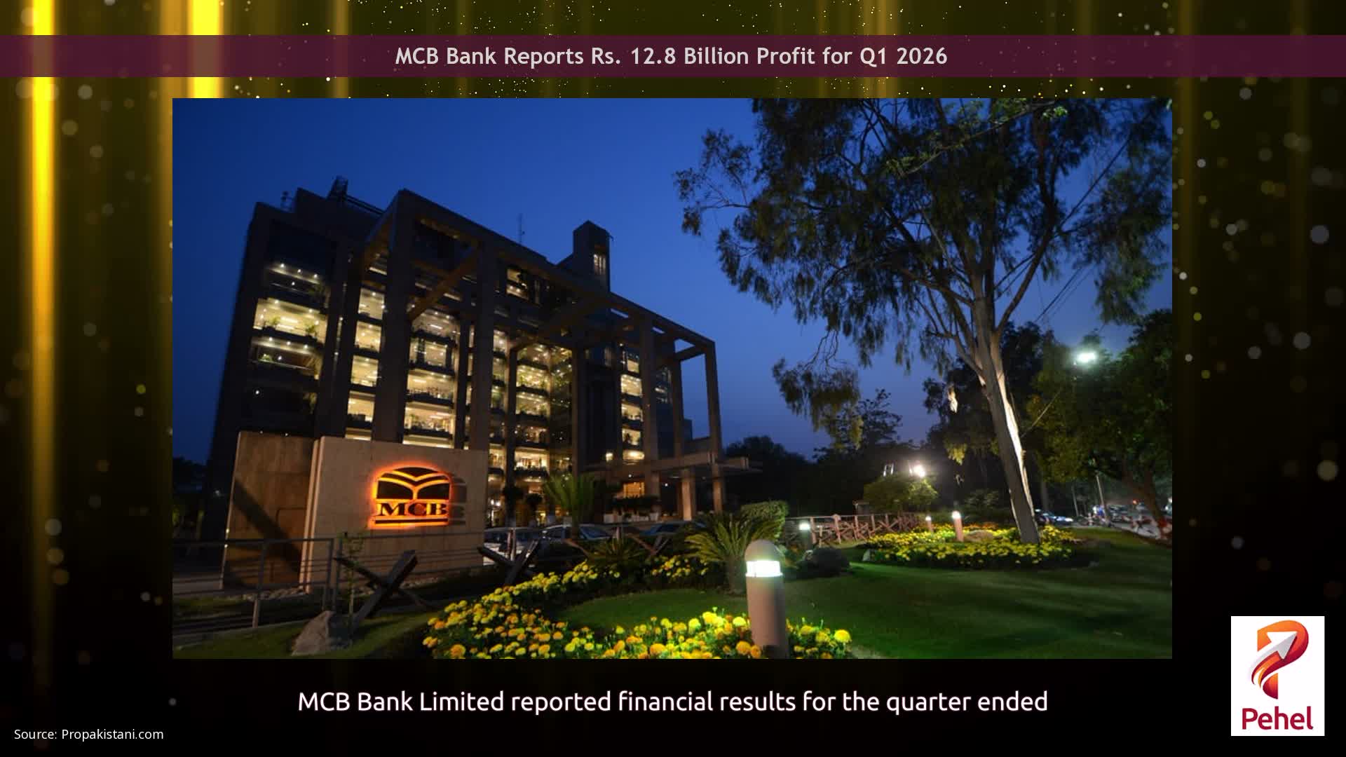 MCB Bank Reports Rs. 12.8 Billion Profit for Q1 2026