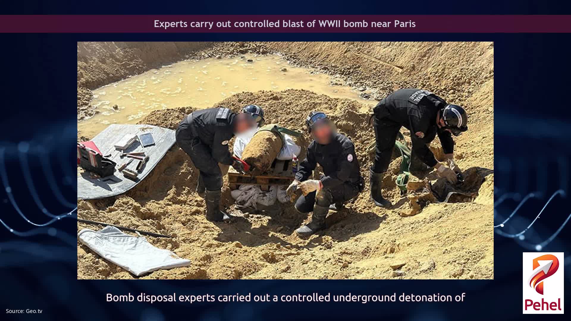Experts carry out controlled blast of WWII bomb near Paris