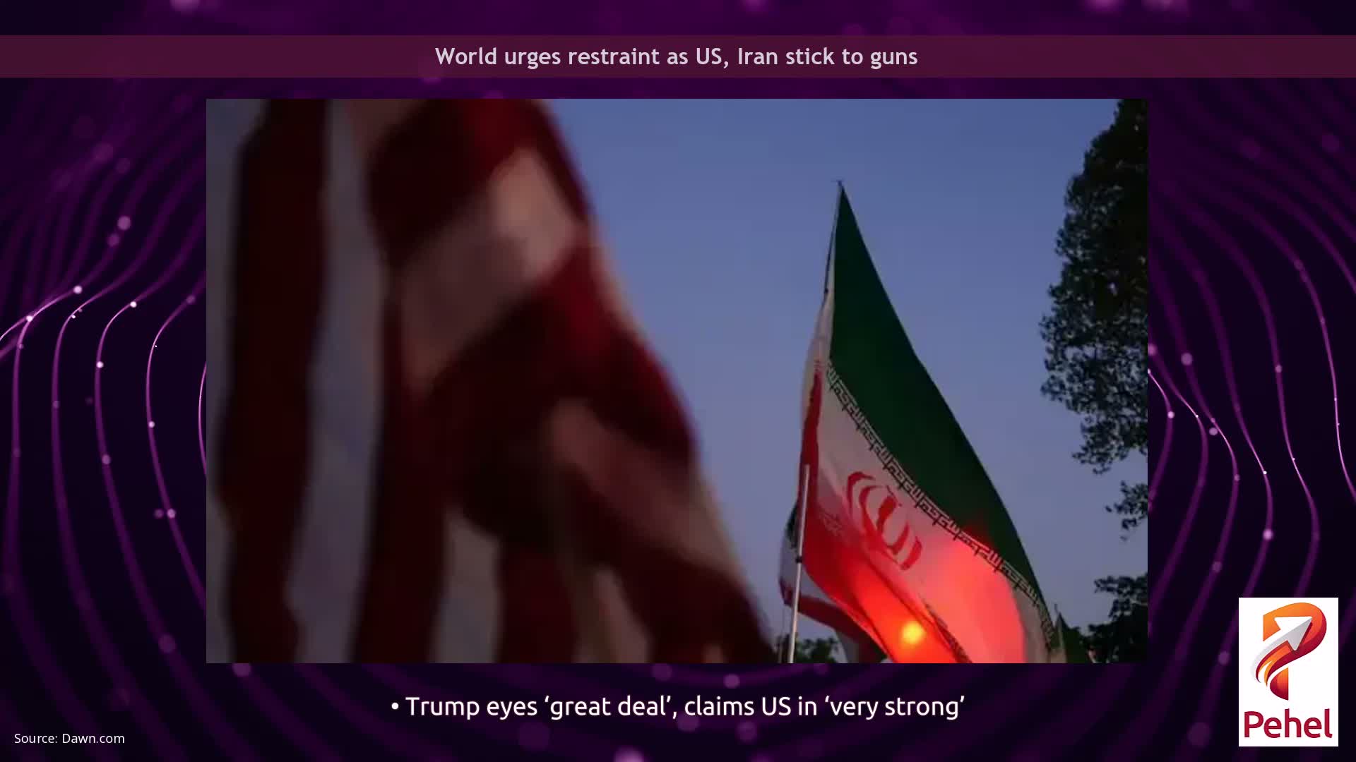 World urges restraint as US, Iran stick to guns