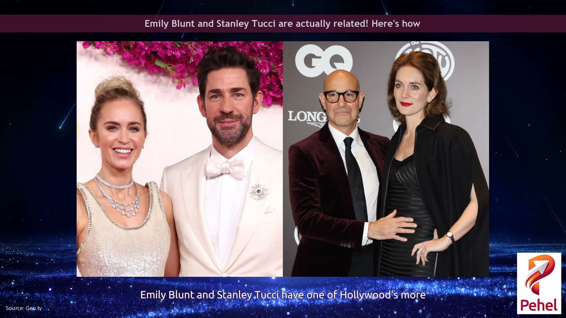 Emily Blunt and Stanley Tucci are actually related! Here's how