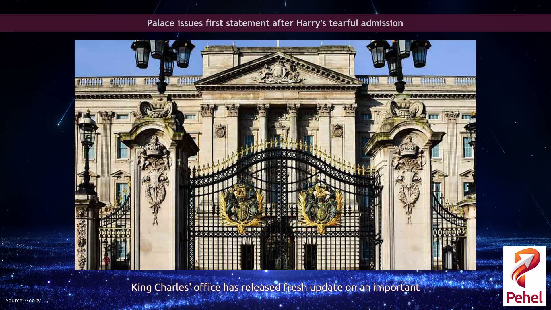 Palace issues first statement after Harry's tearful admission