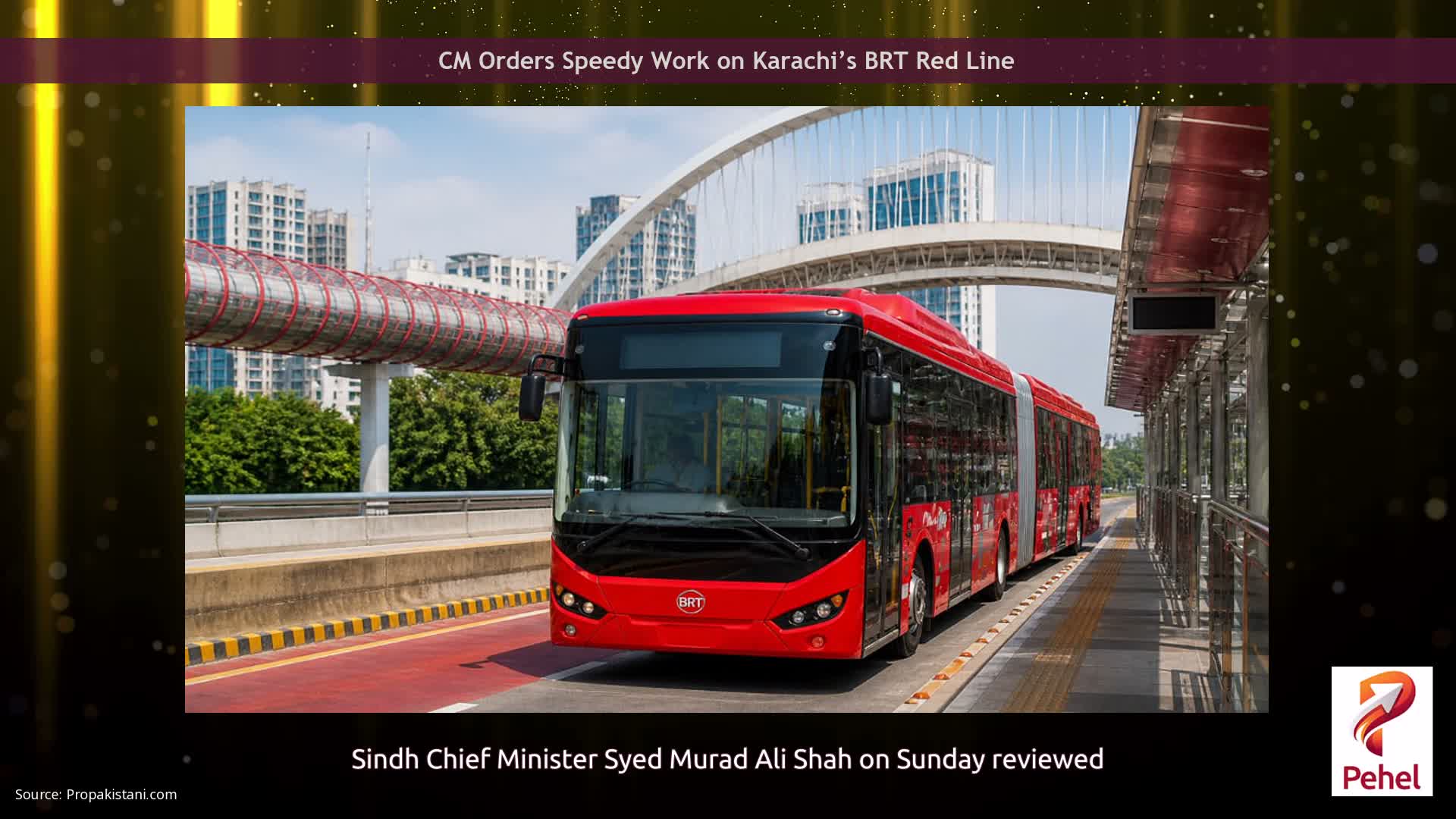 CM Orders Speedy Work on Karachi’s BRT Red Line