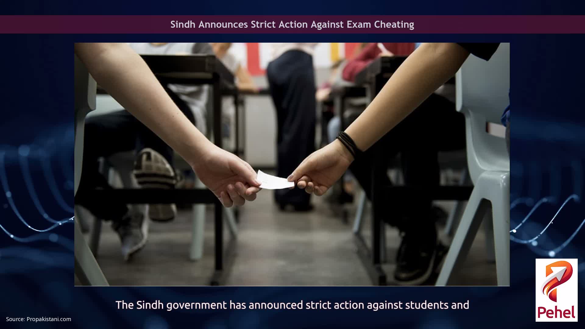Sindh Announces Strict Action Against Exam Cheating