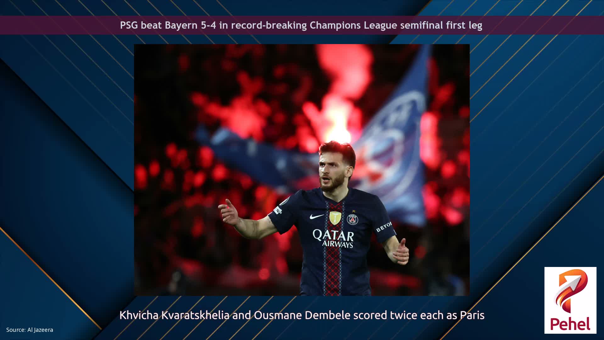 PSG beat Bayern 5-4 in record-breaking Champions League semifinal first leg