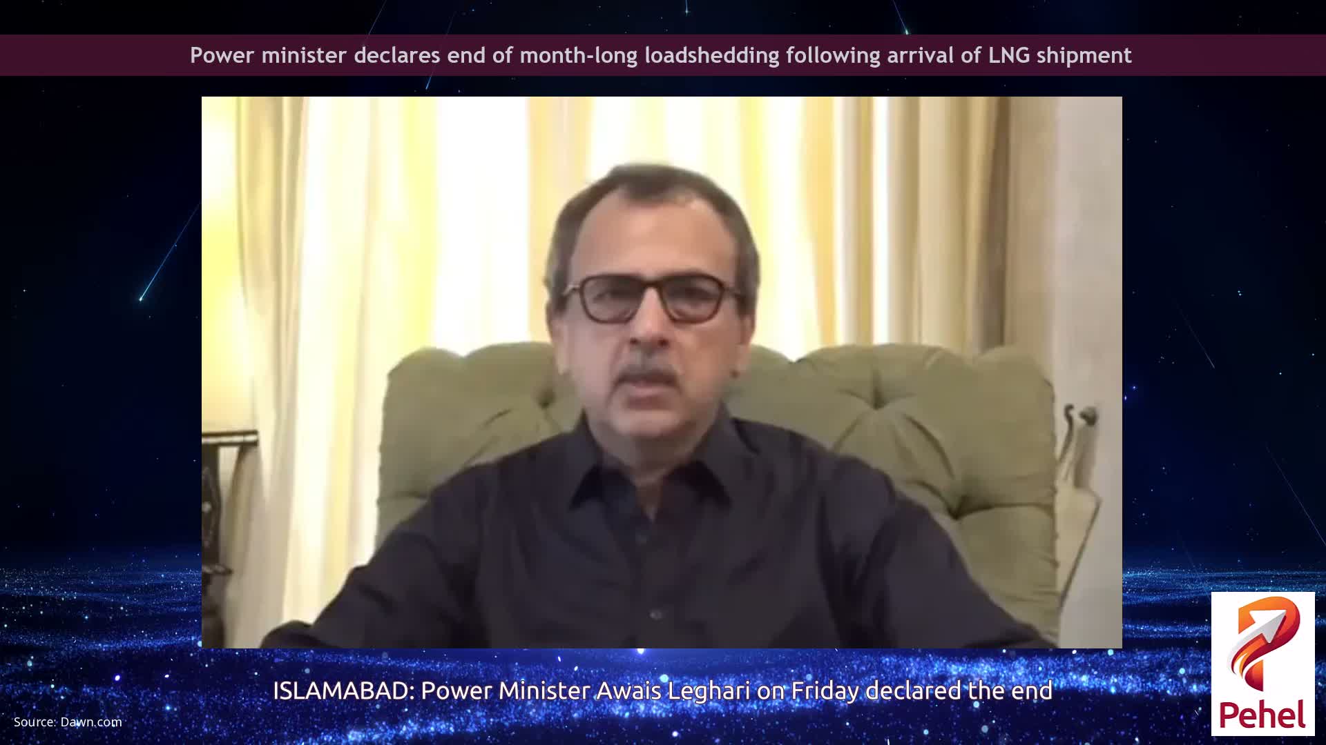 Power minister declares end of month-long loadshedding following arrival of LNG shipment
