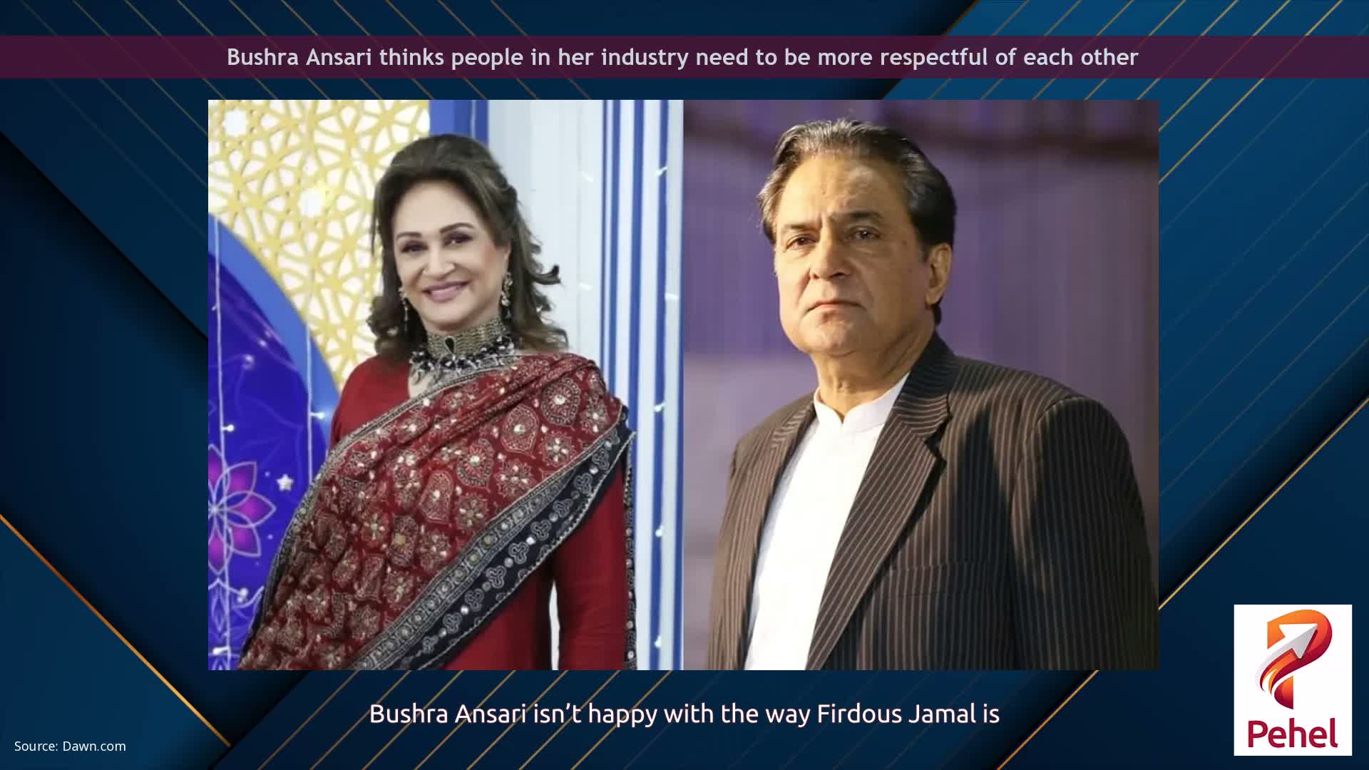 Bushra Ansari thinks people in her industry need to be more respectful of each other