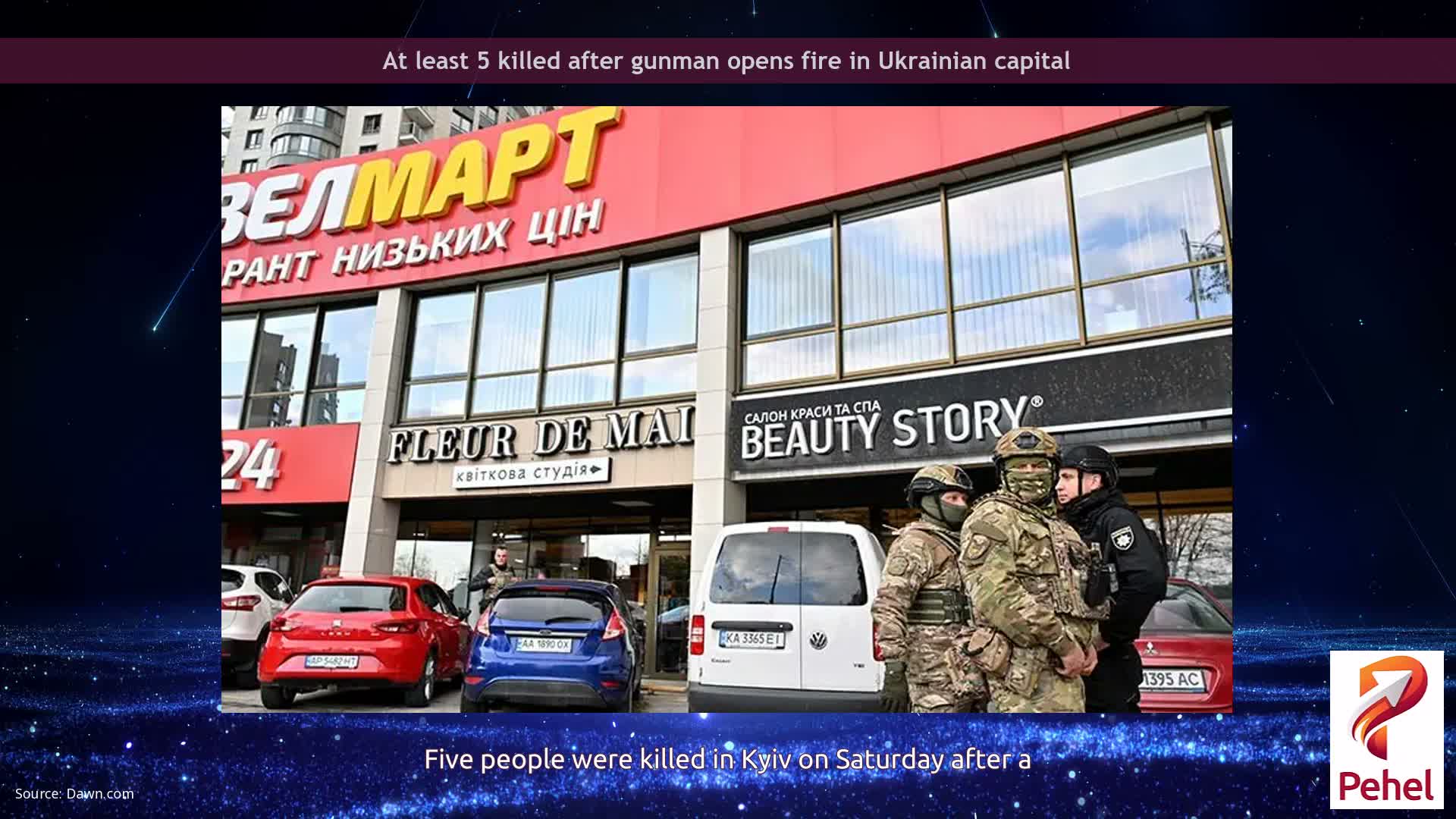 At least 5 killed after gunman opens fire in Ukrainian capital