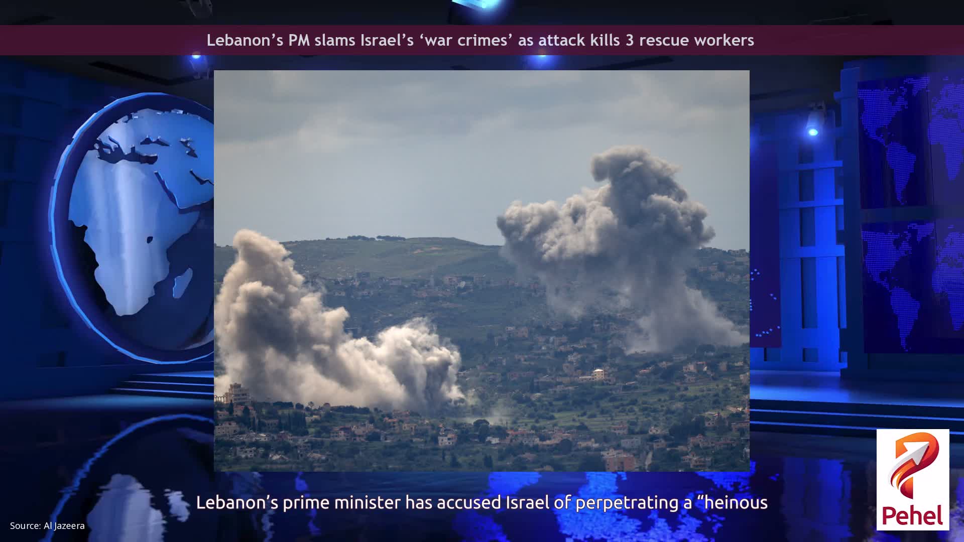 Lebanon’s PM slams Israel’s ‘war crimes’ as attack kills 3 rescue workers