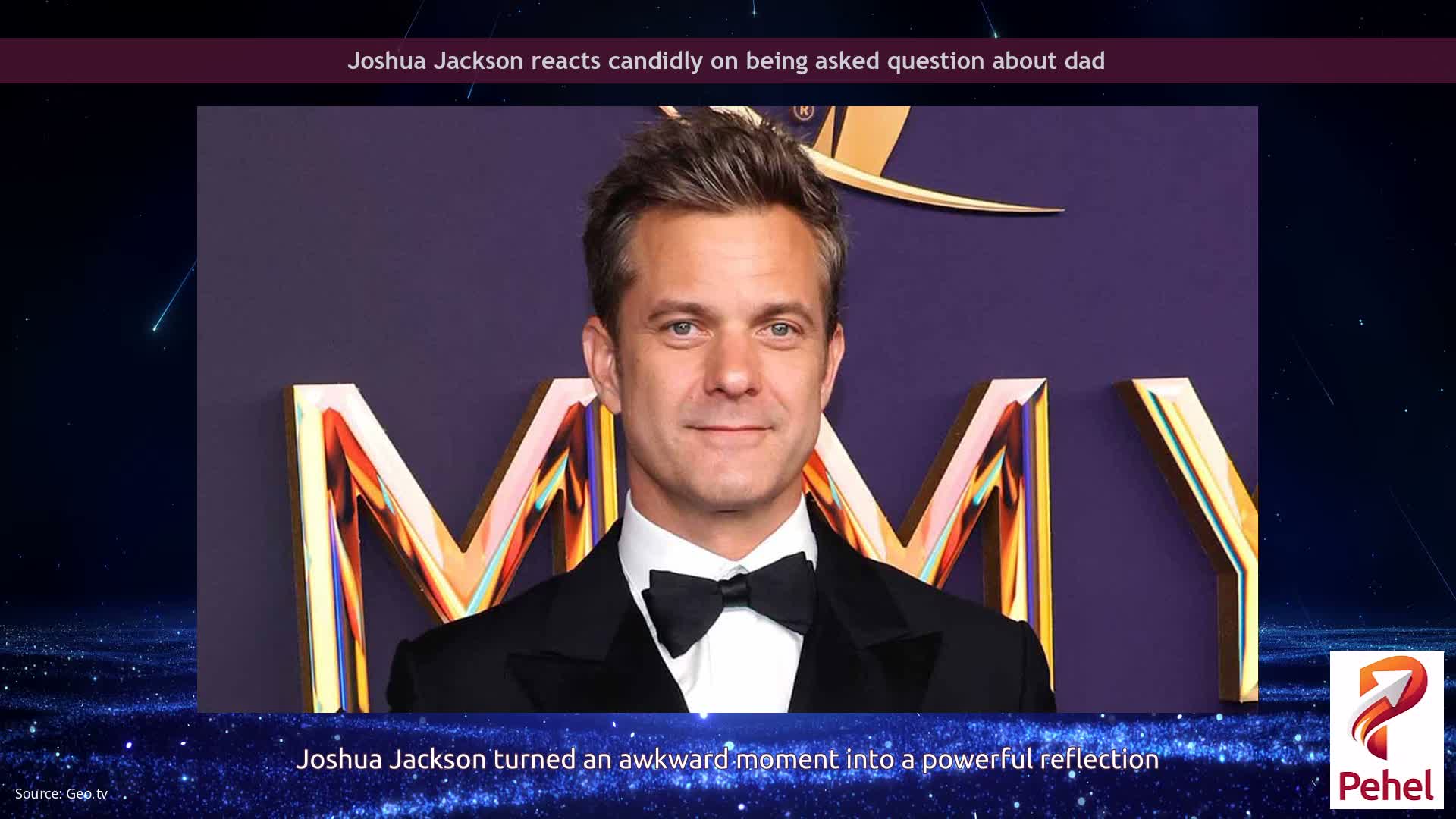 Joshua Jackson reacts candidly on being asked question about dad