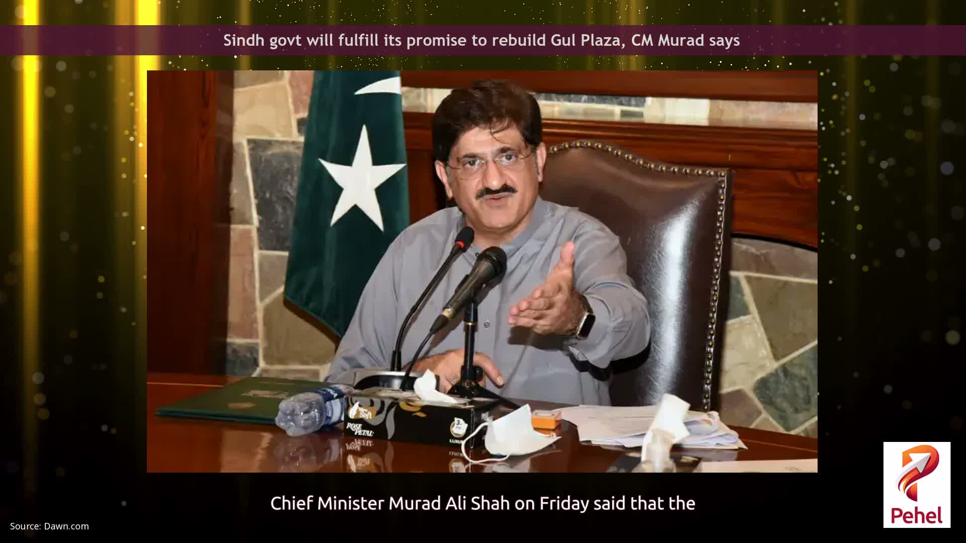 Sindh govt will fulfill its promise to rebuild Gul Plaza, CM Murad says