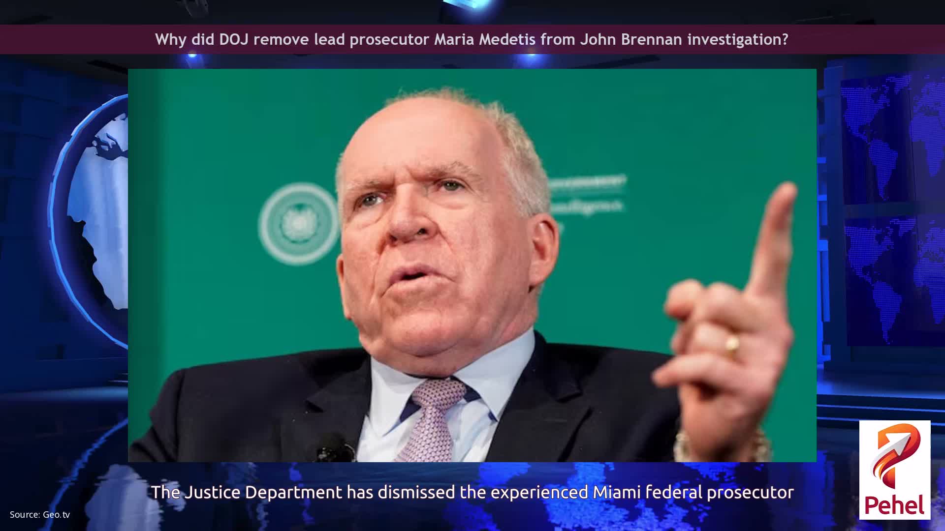 Why did DOJ remove lead prosecutor Maria Medetis from John Brennan investigation?