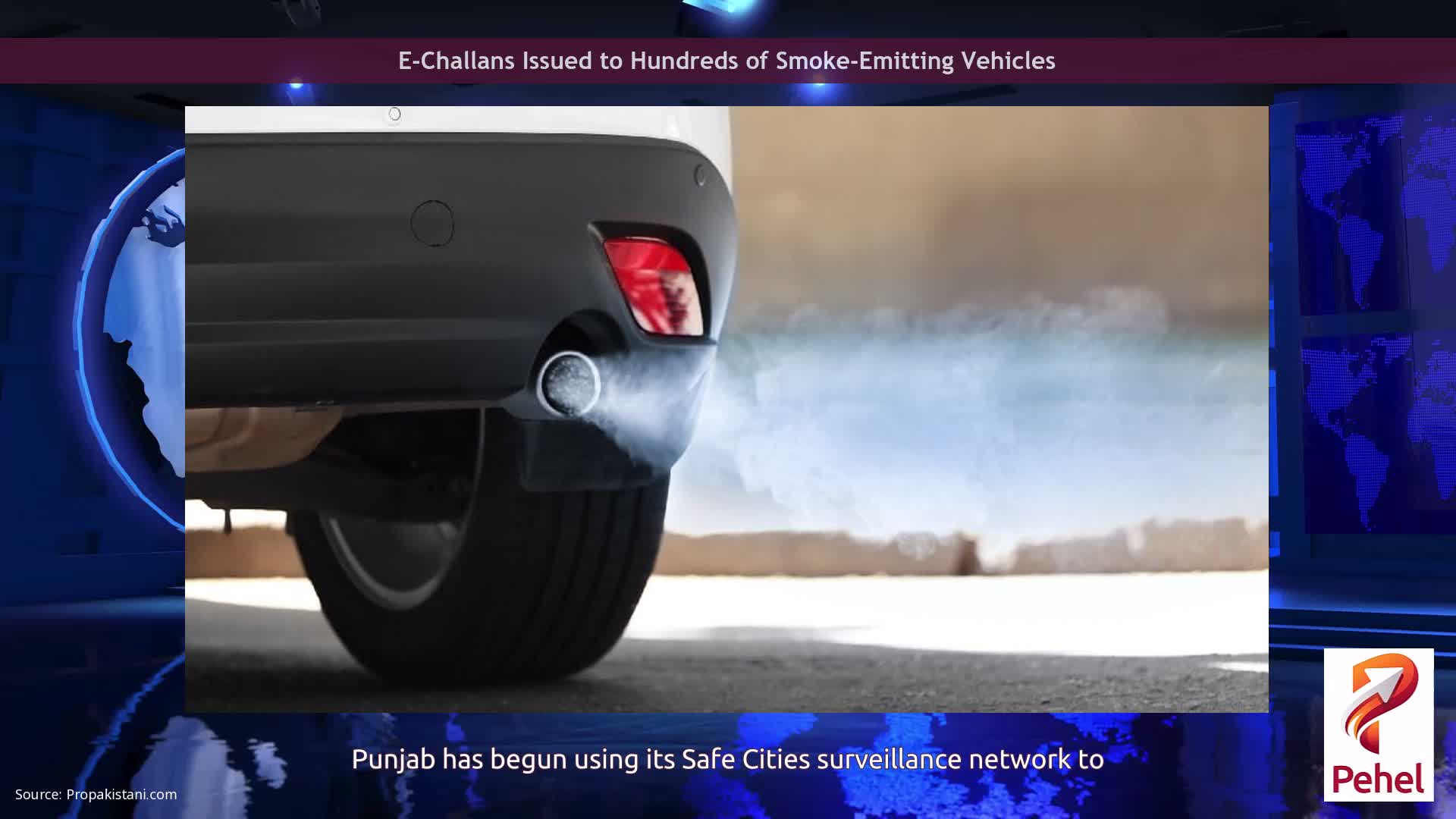 E-Challans Issued to Hundreds of Smoke-Emitting Vehicles