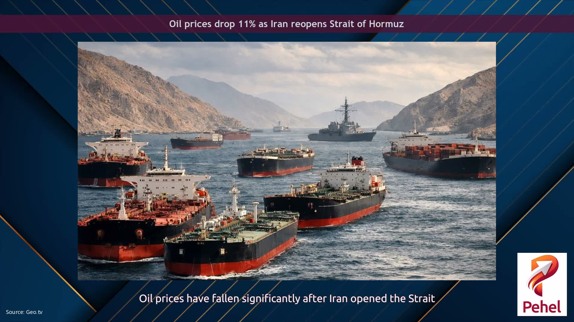 Oil prices drop 11% as Iran reopens Strait of Hormuz