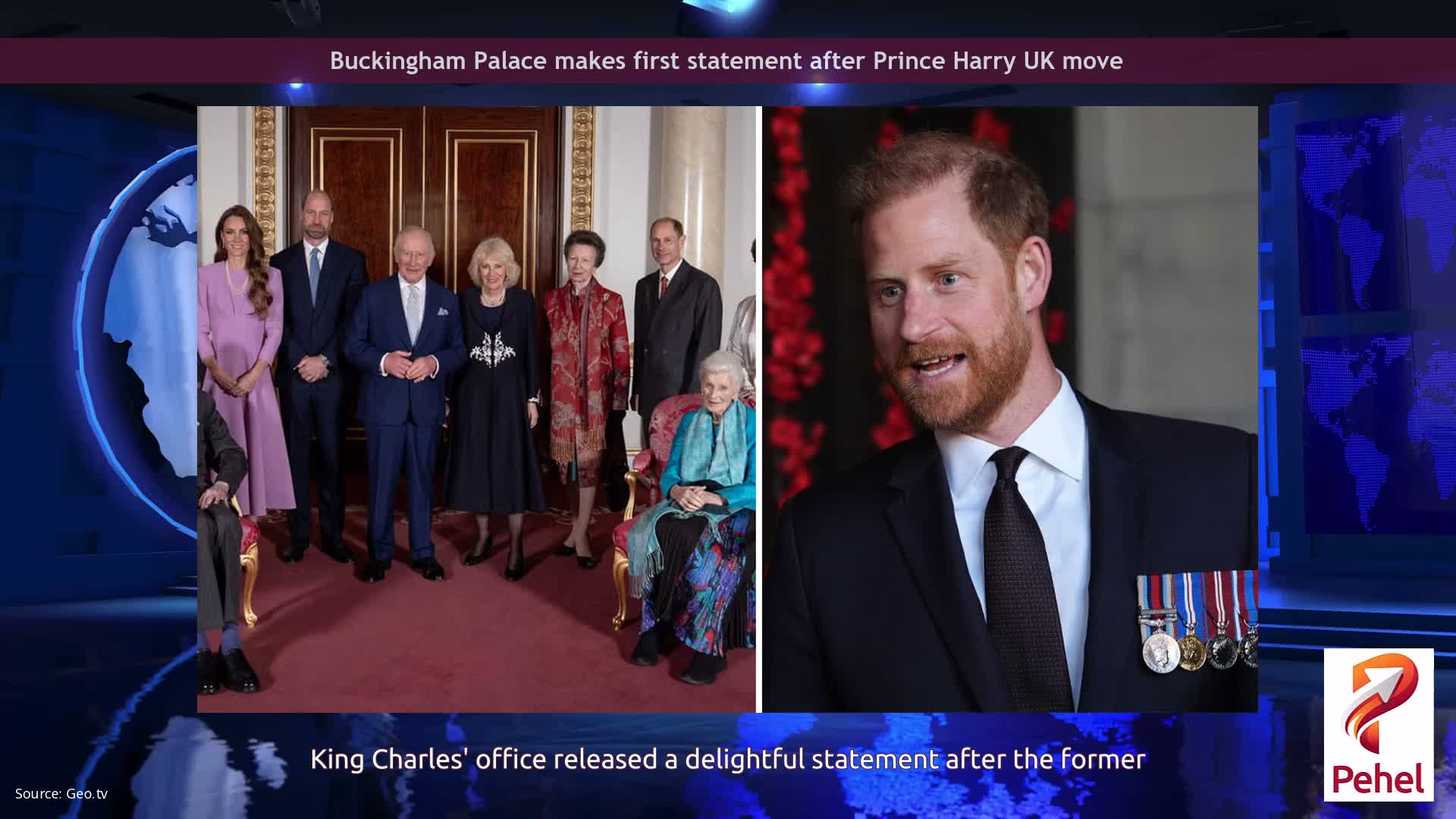Buckingham Palace makes first statement after Prince Harry UK move