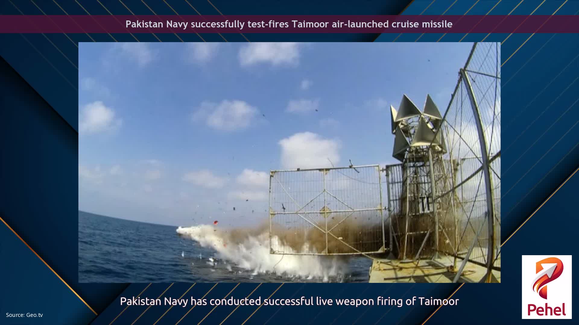 Pakistan Navy successfully test-fires Taimoor air-launched cruise missile