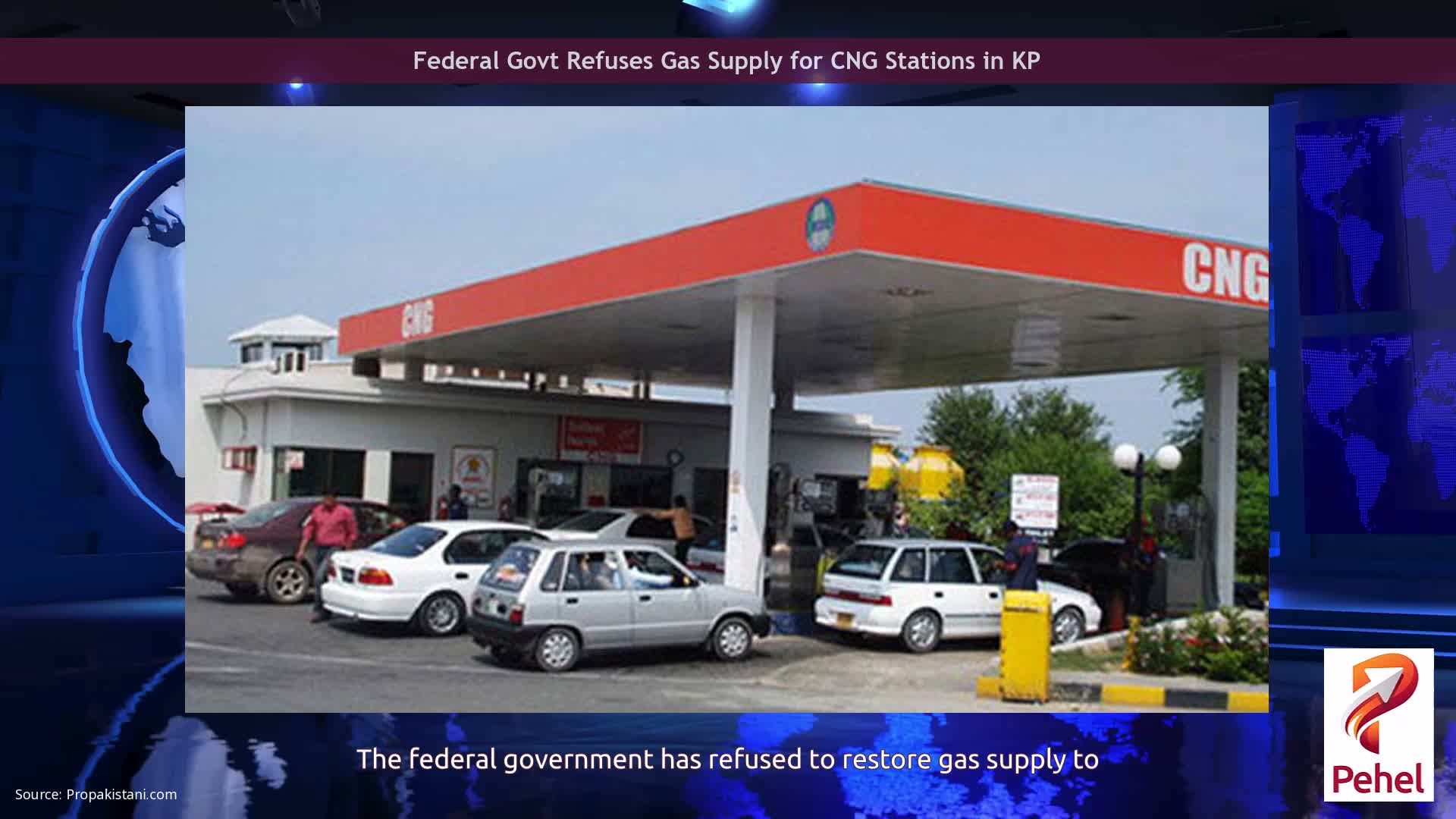 Federal Govt Refuses Gas Supply for CNG Stations in KP