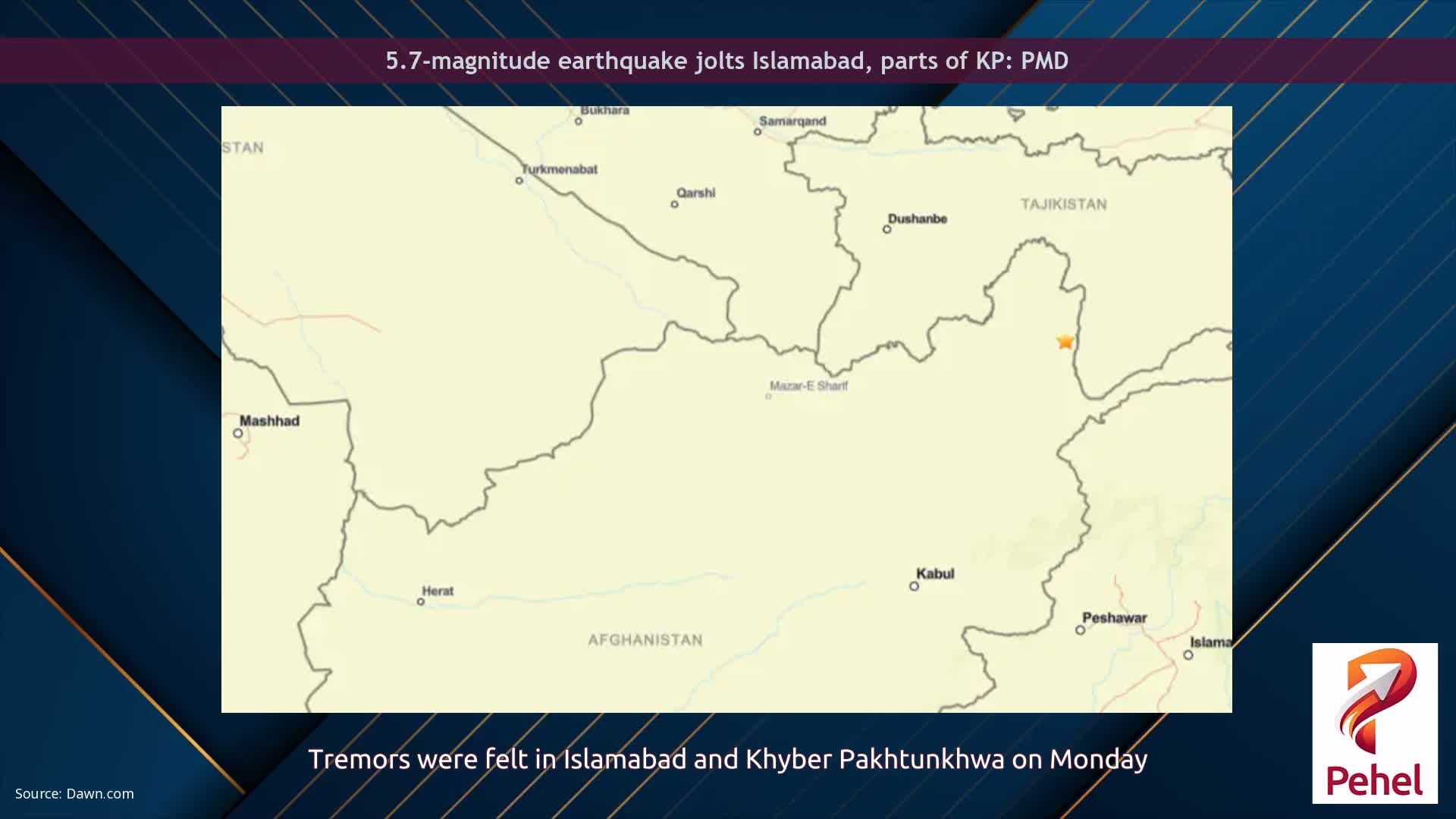 5.7-magnitude earthquake jolts Islamabad, parts of KP: PMD