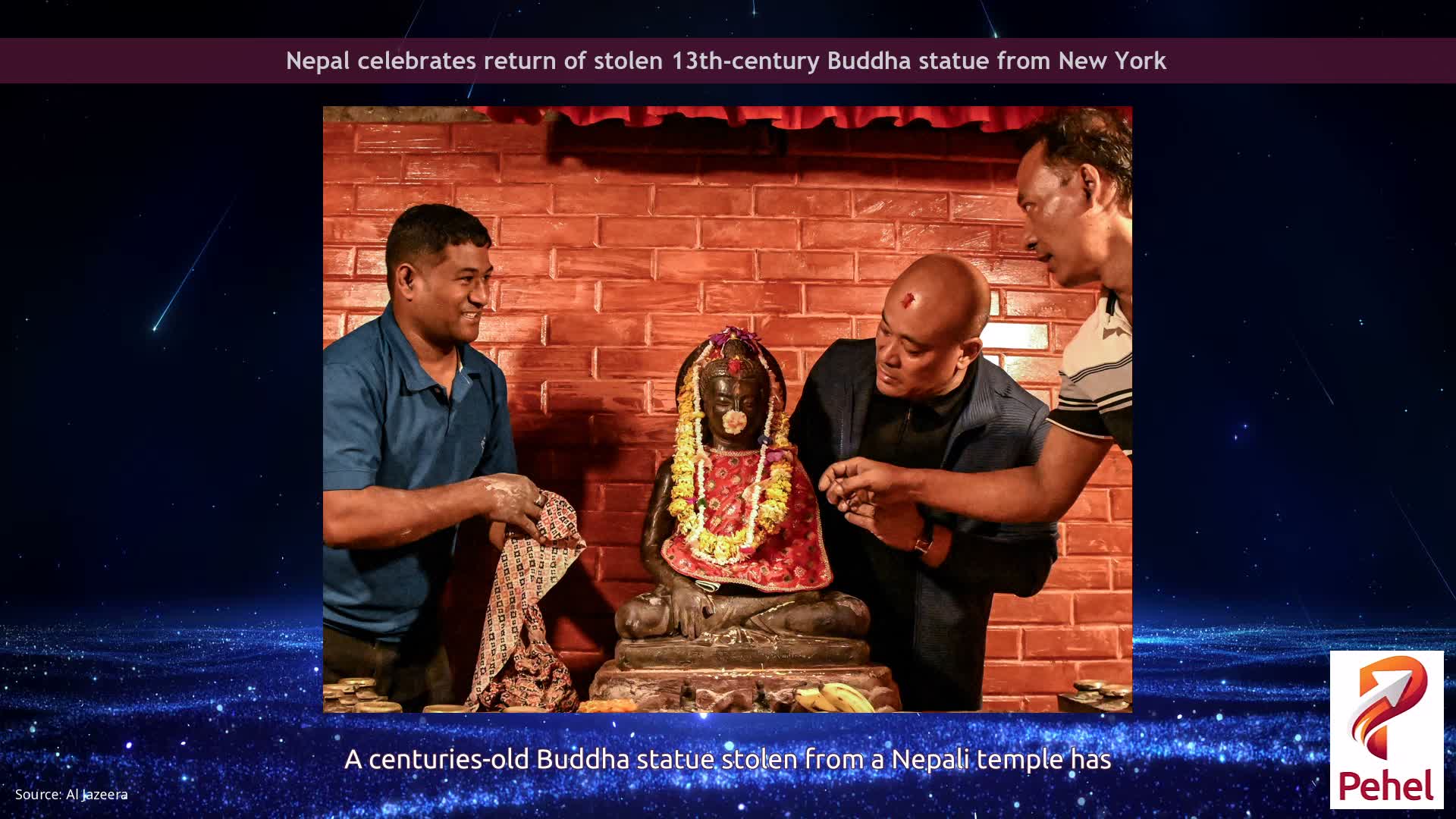 Nepal celebrates return of stolen 13th-century Buddha statue from New York