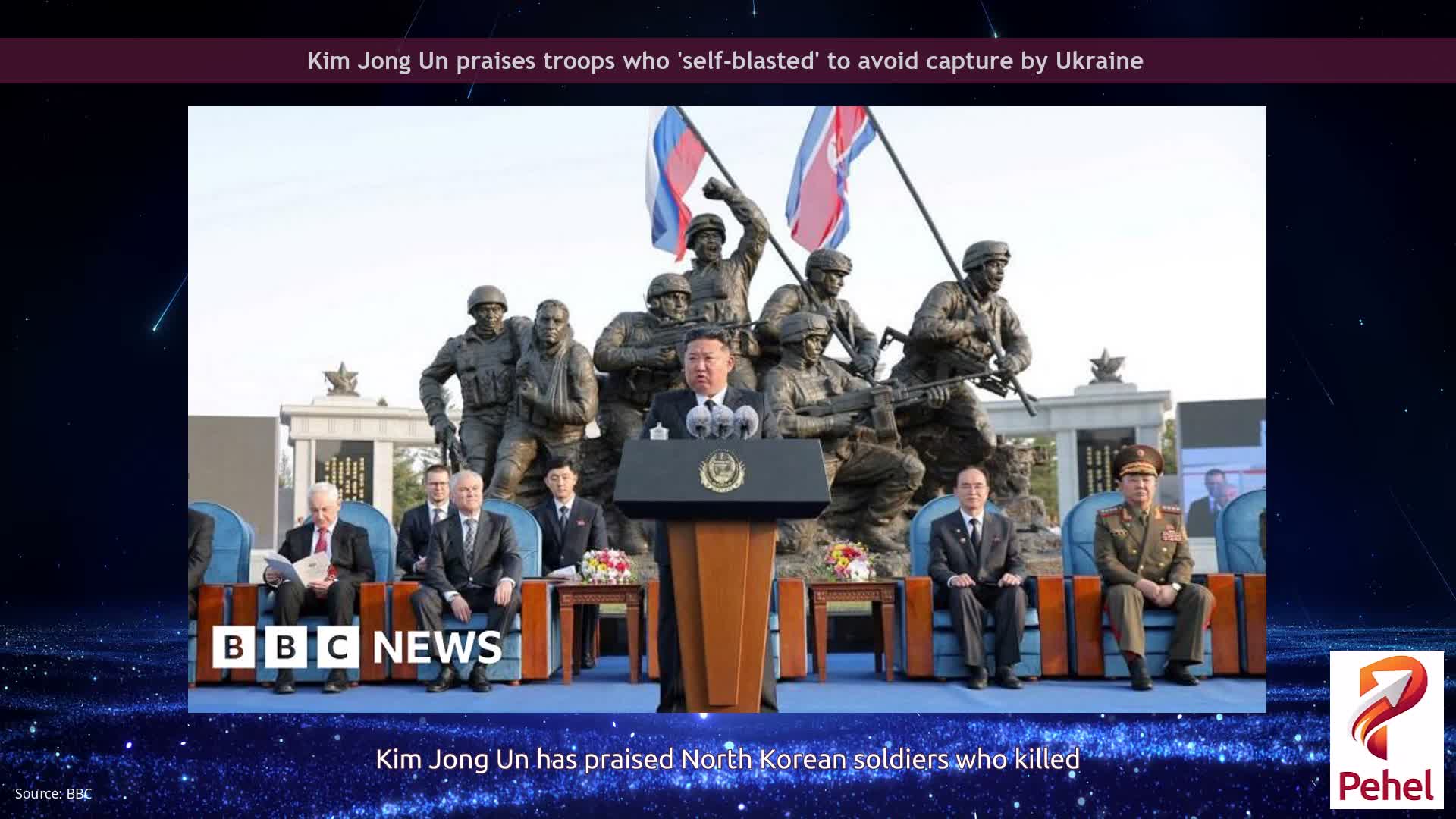 Kim Jong Un praises troops who 'self-blasted' to avoid capture by Ukraine