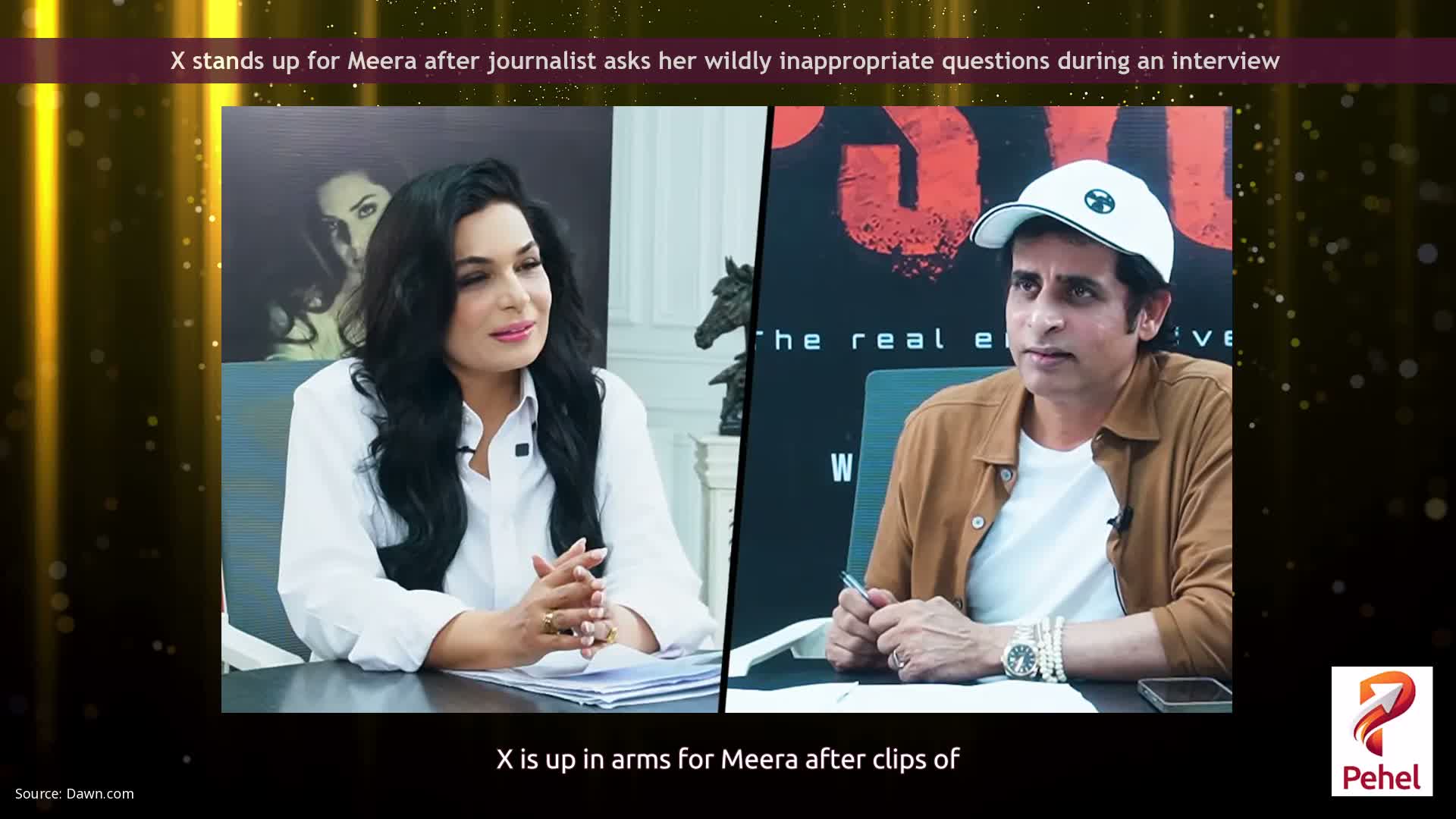 X stands up for Meera after journalist asks her wildly inappropriate questions during an interview