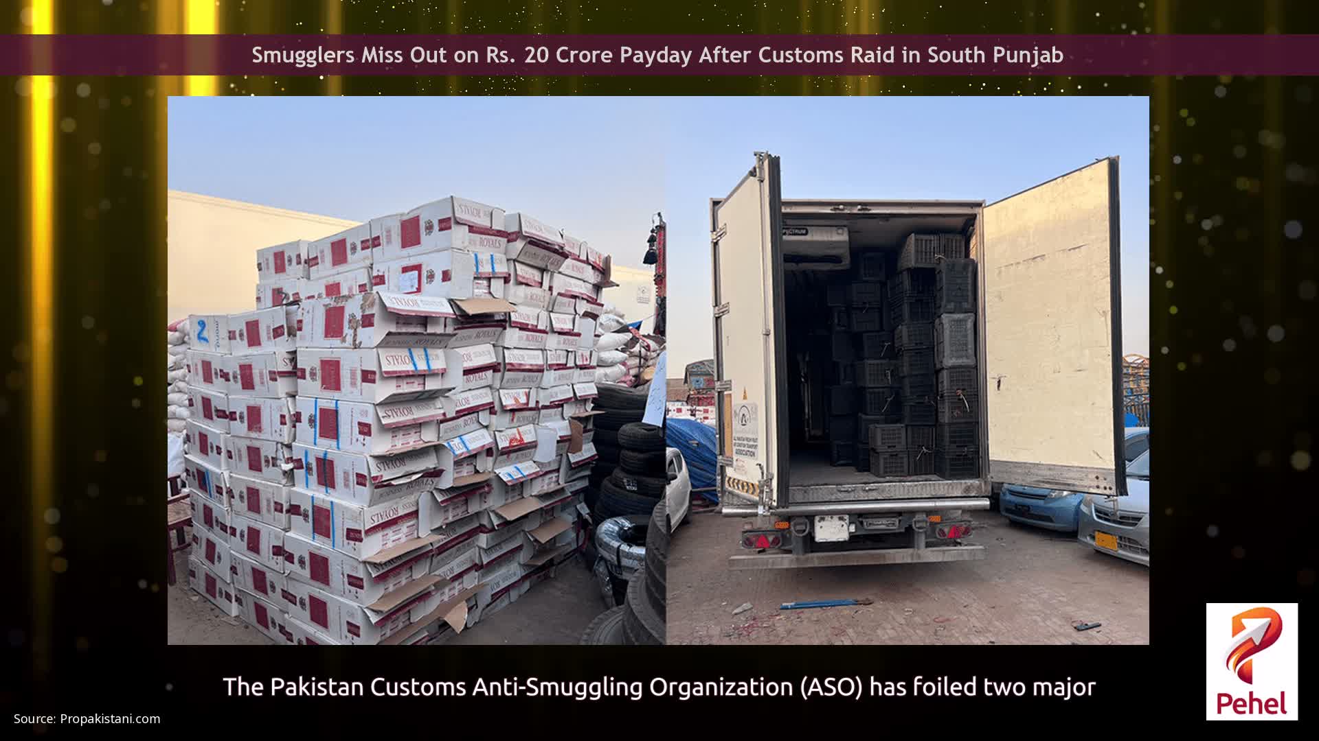 Smugglers Miss Out on Rs. 20 Crore Payday After Customs Raid in South Punjab
