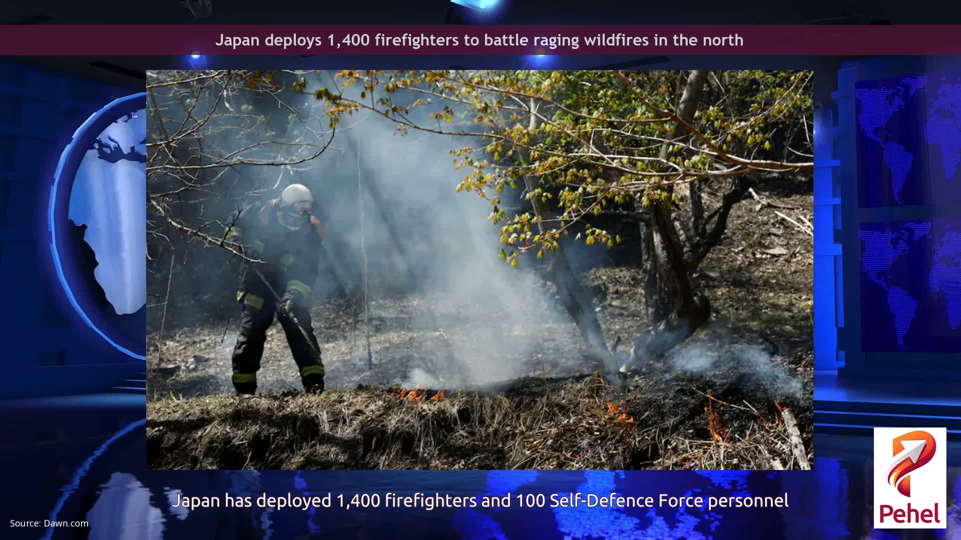 Japan deploys 1,400 firefighters to battle raging wildfires in the north