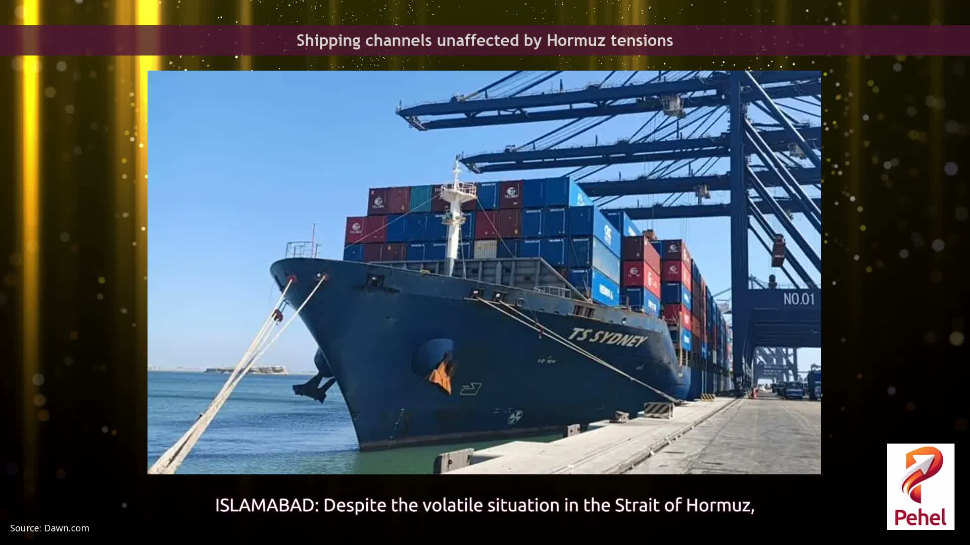Shipping channels unaffected  by Hormuz tensions