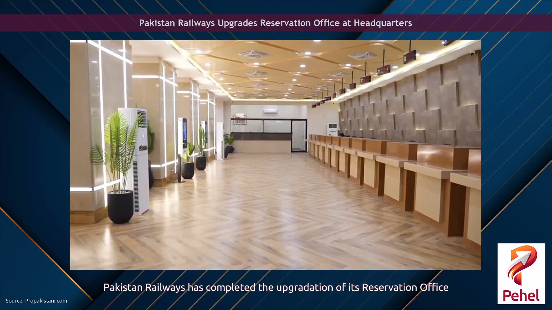Pakistan Railways Upgrades Reservation Office at Headquarters
