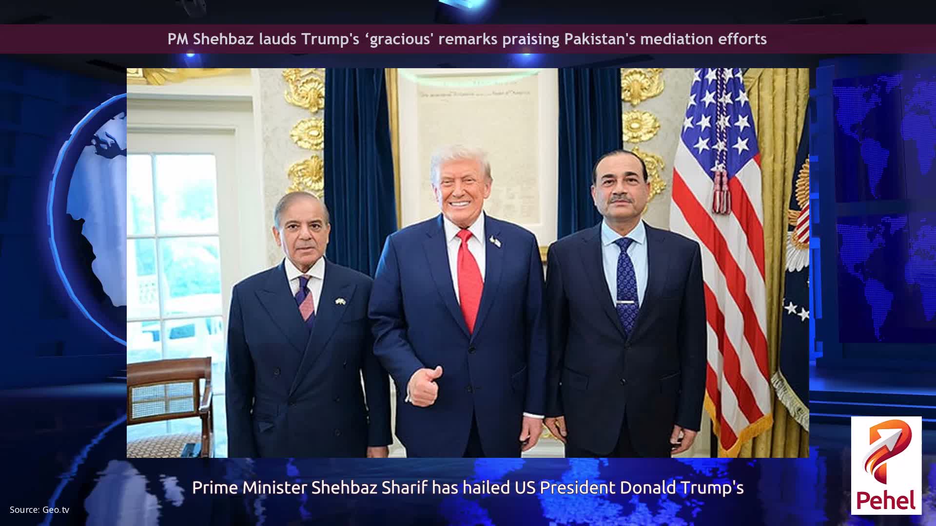 PM Shehbaz lauds Trump's ‘gracious' remarks praising Pakistan's mediation efforts