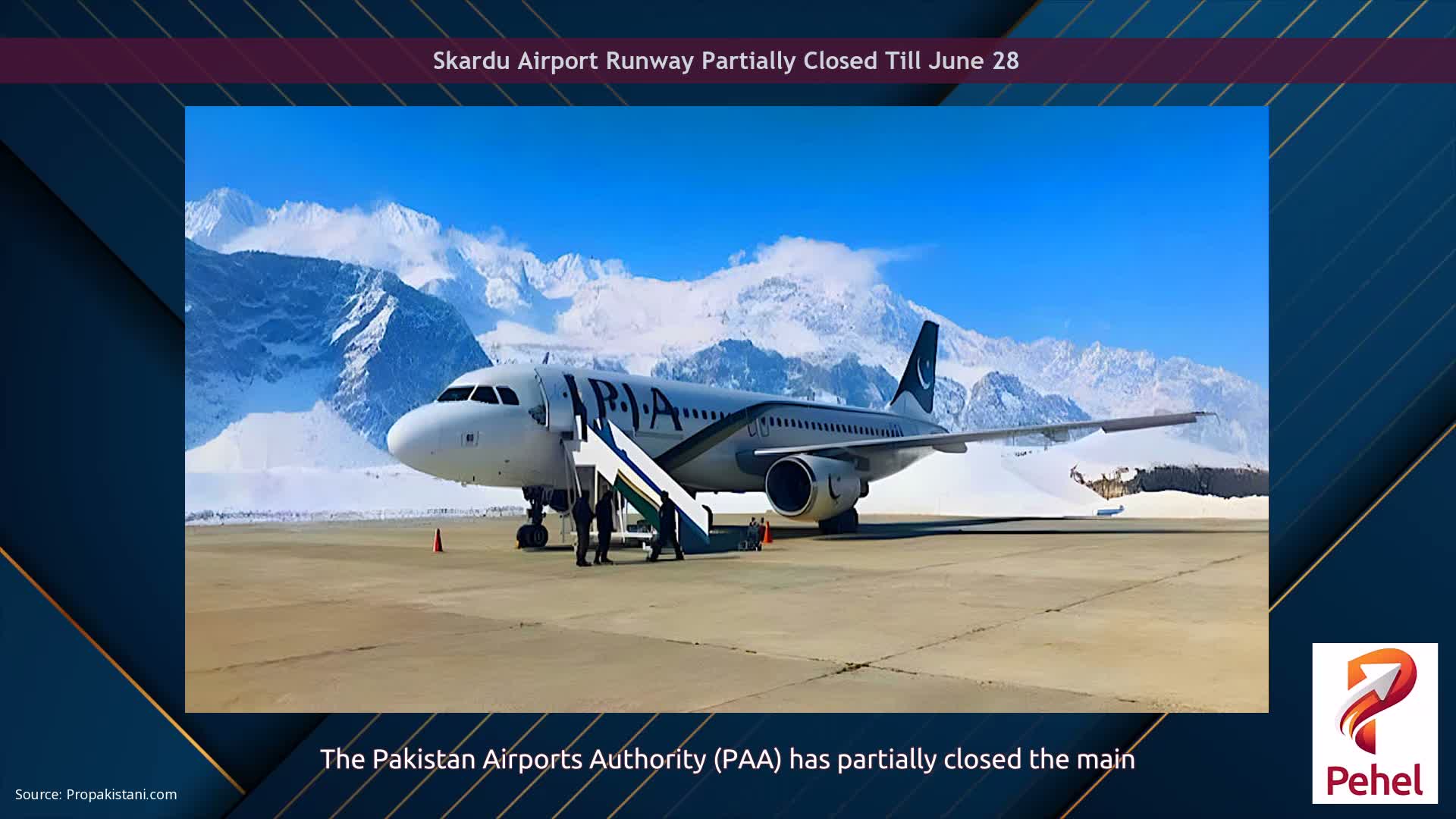 Skardu Airport Runway Partially Closed Till June 28