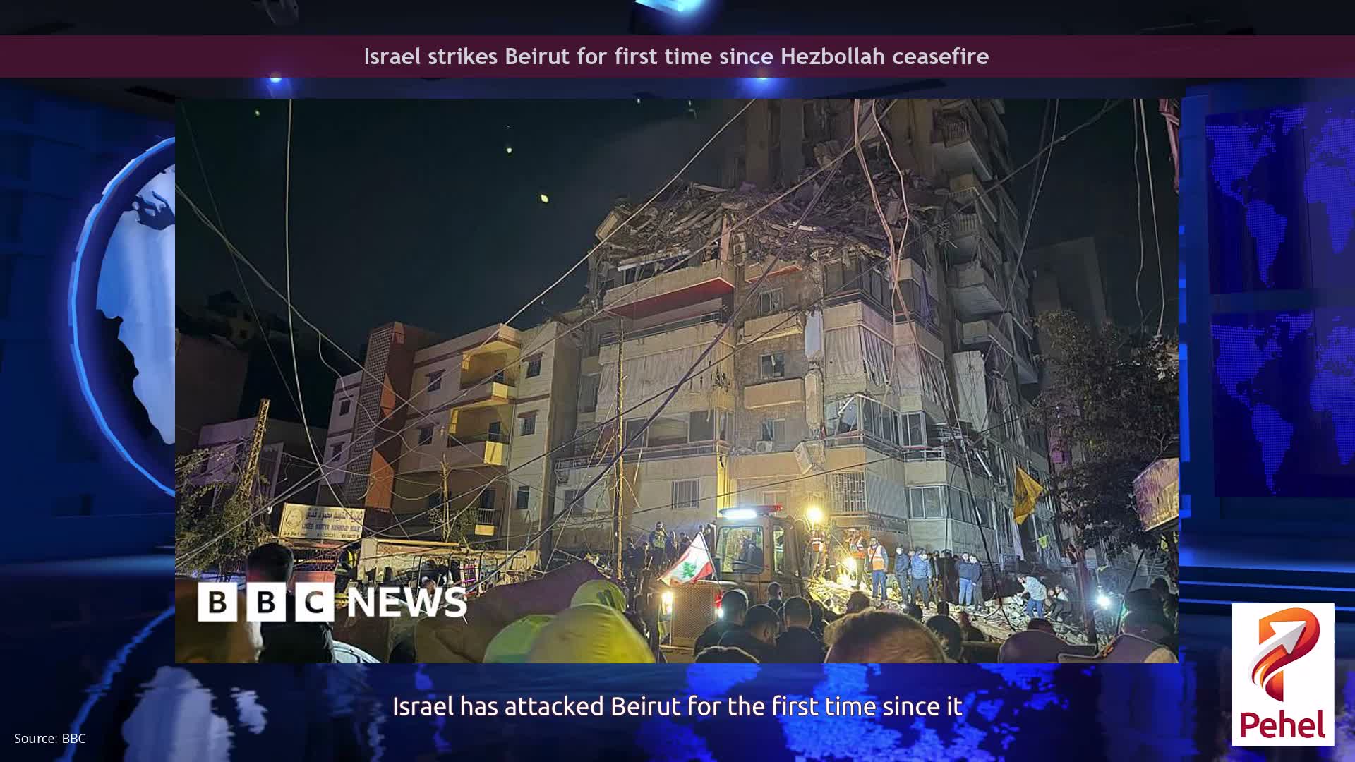 Israel strikes Beirut for first time since Hezbollah ceasefire