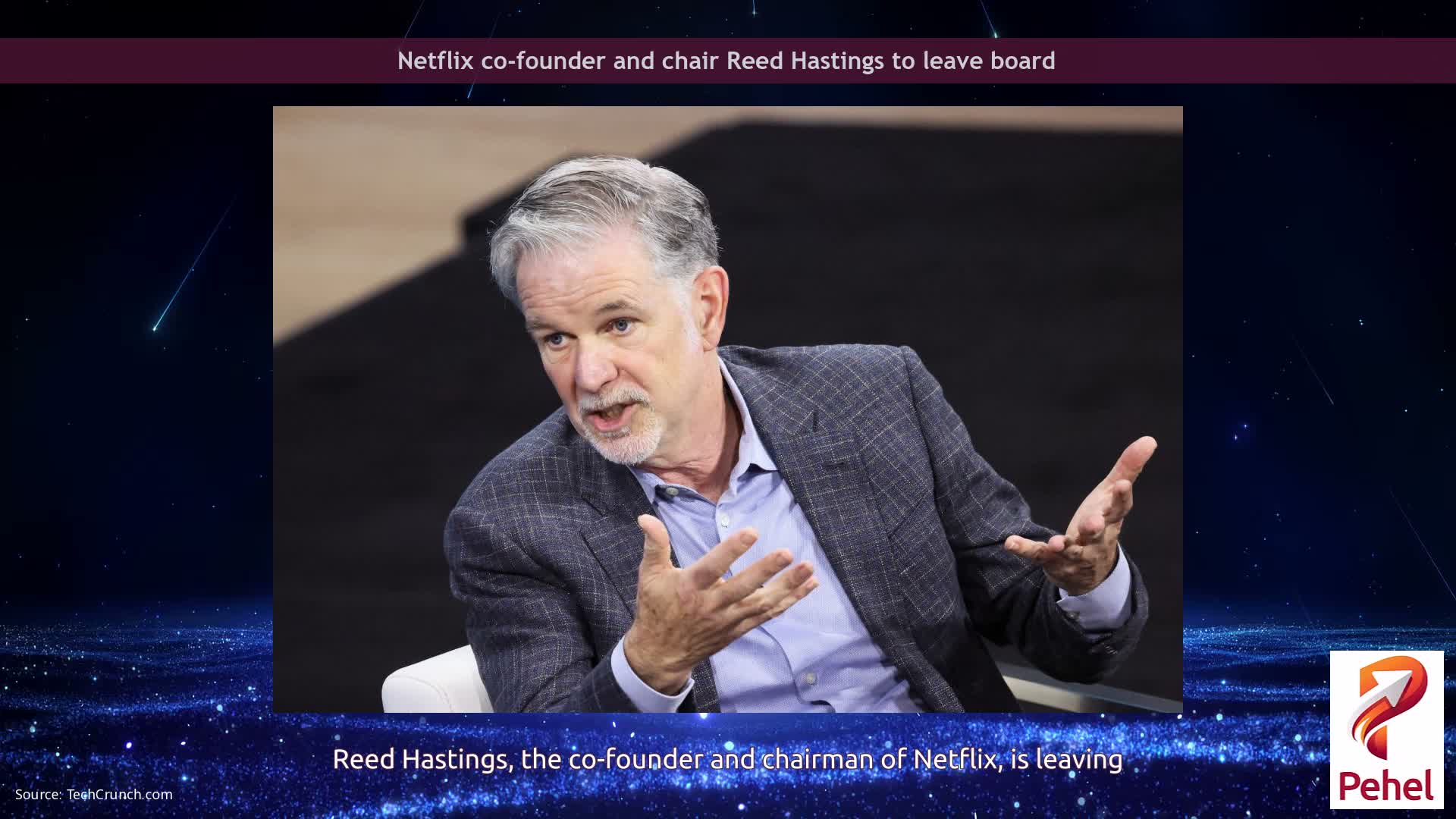 Netflix co-founder and chair Reed Hastings to leave board
