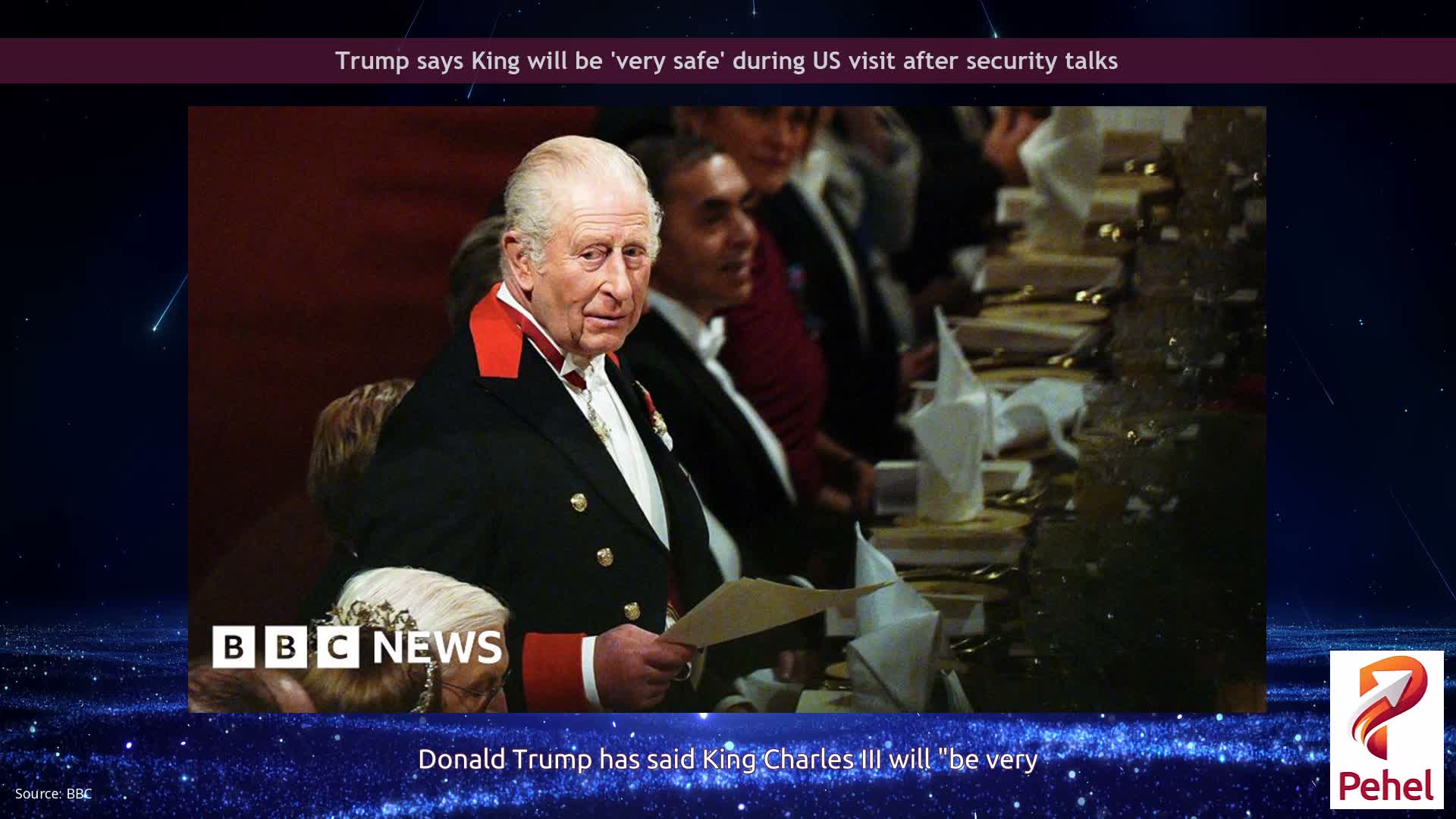 Trump says King will be 'very safe' during US visit after security talks