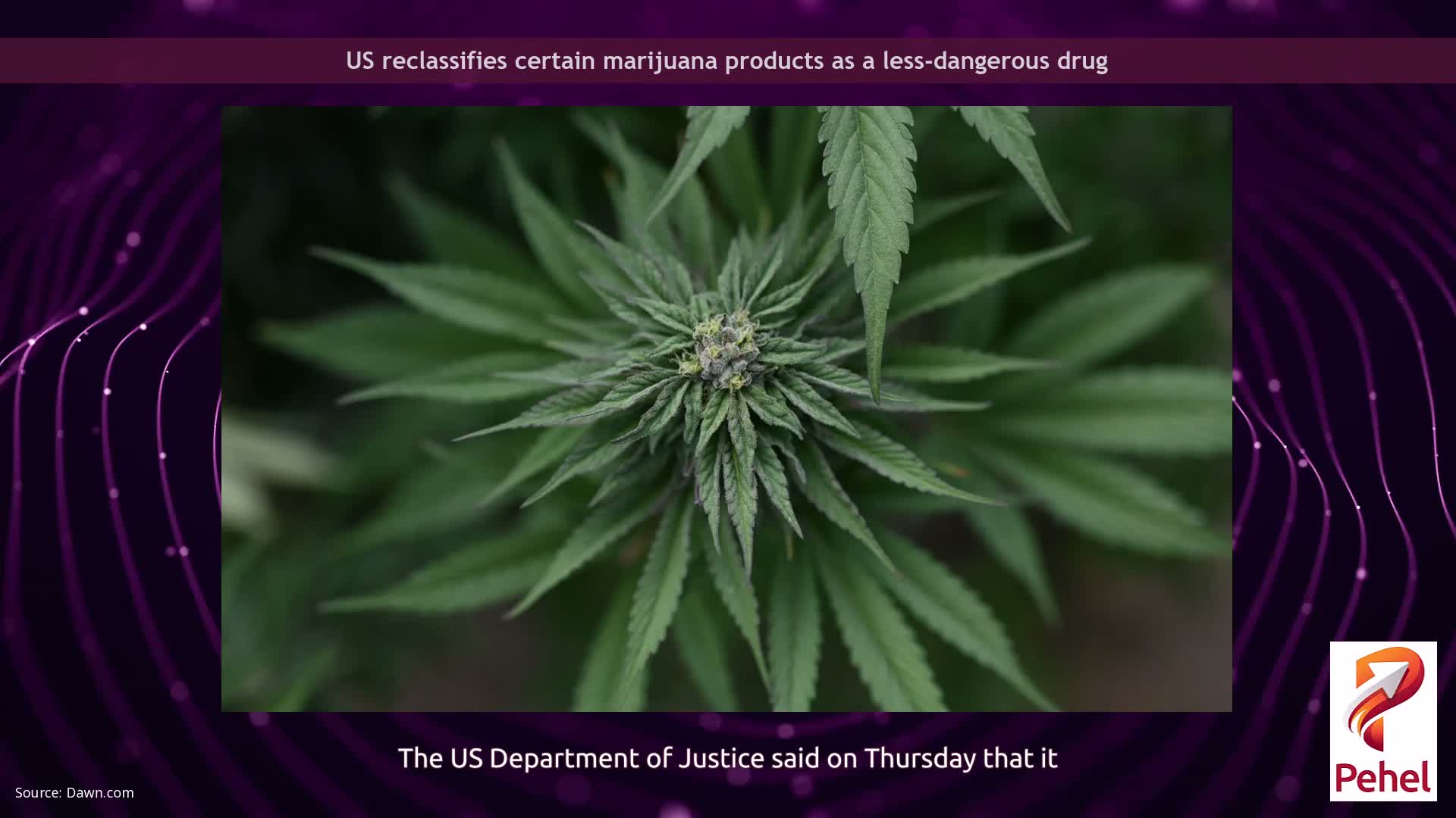 US reclassifies certain marijuana products as a less-dangerous drug