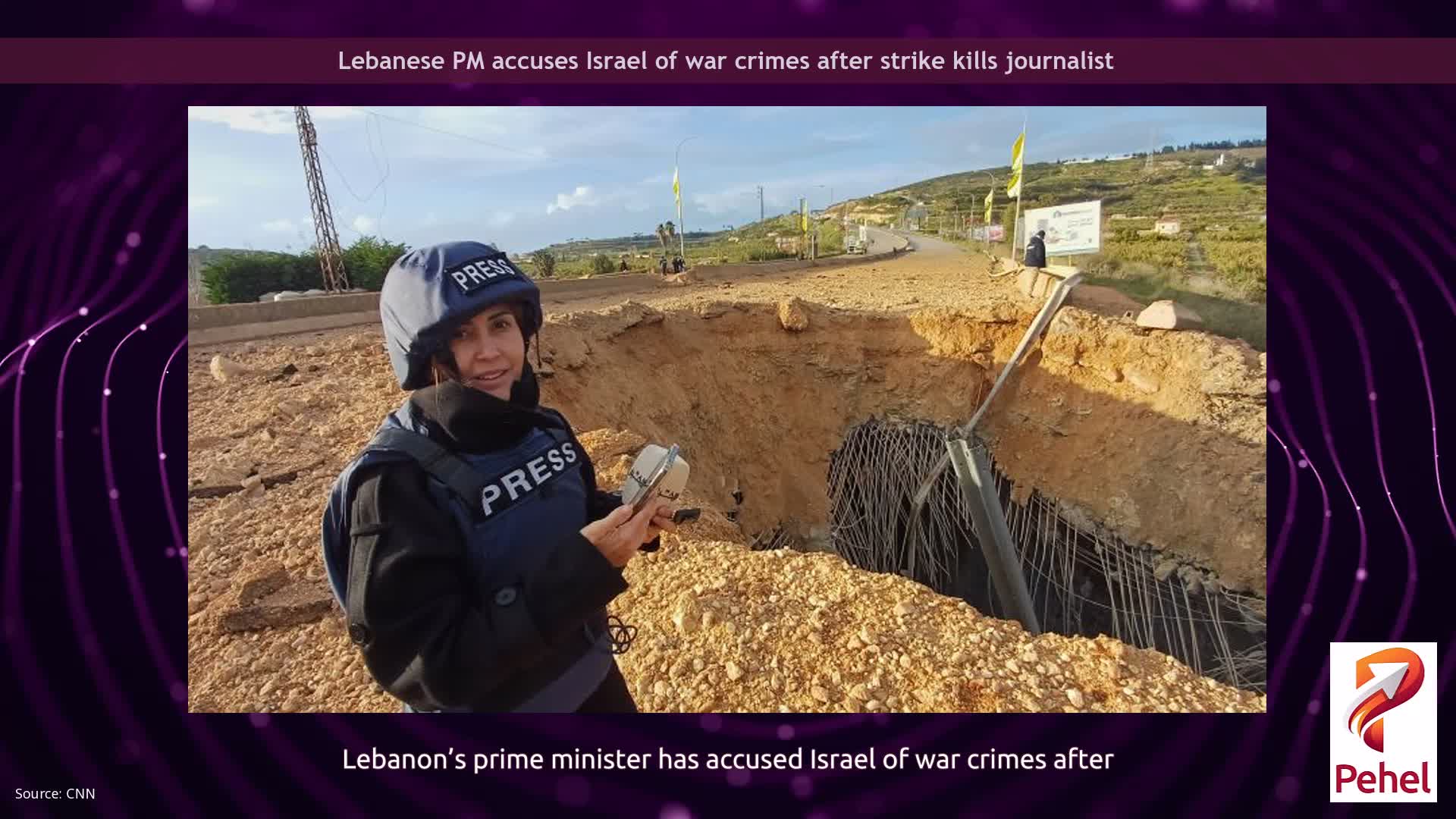 Lebanese PM accuses Israel of war crimes after strike kills journalist