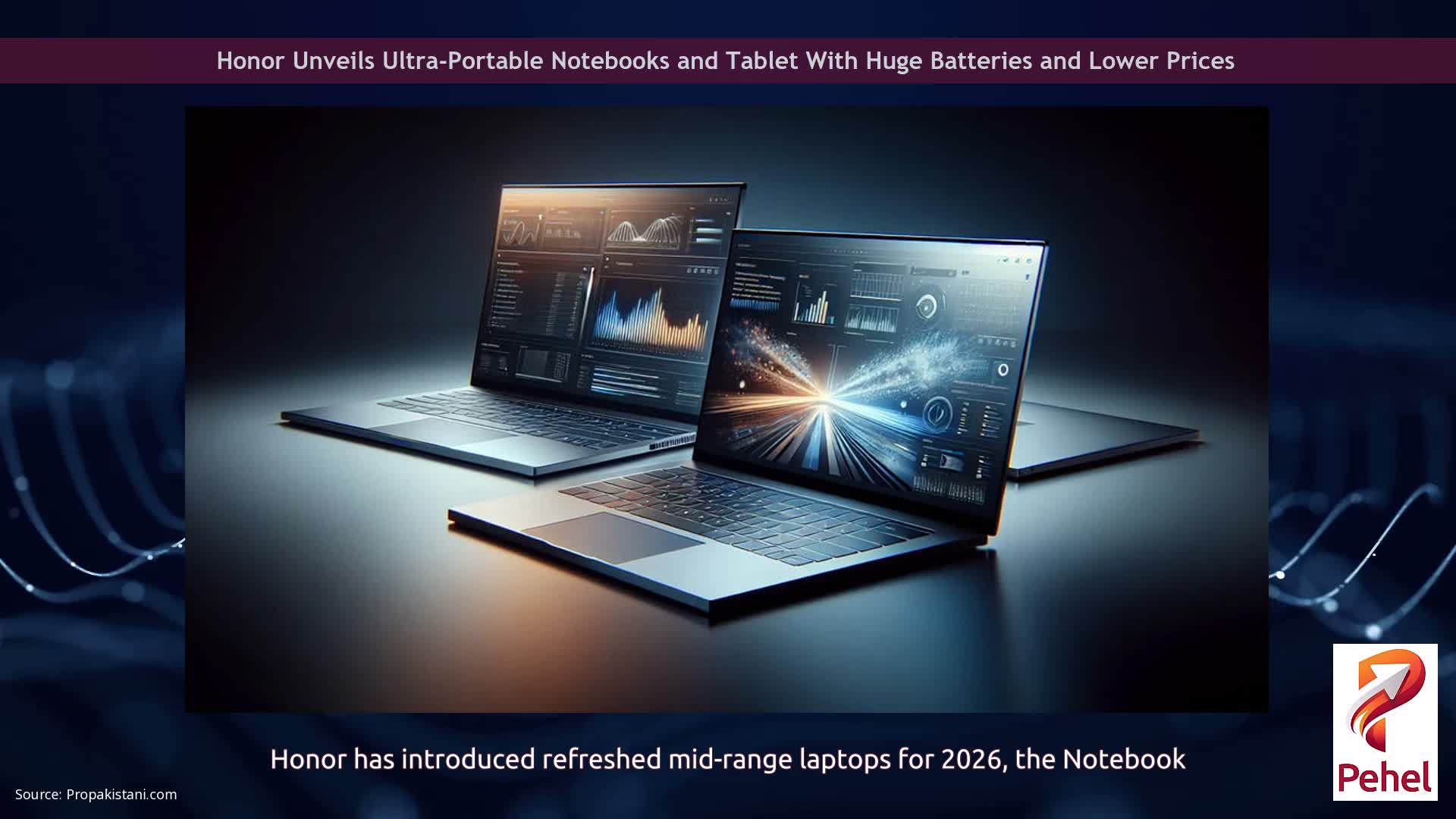 Honor Unveils Ultra-Portable Notebooks and Tablet With Huge Batteries and Lower Prices