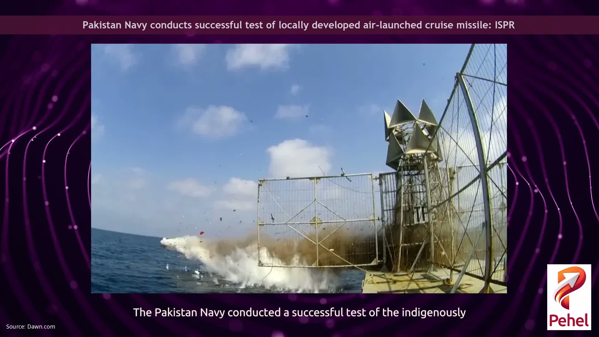 Pakistan Navy conducts successful test of locally developed air-launched cruise missile: ISPR